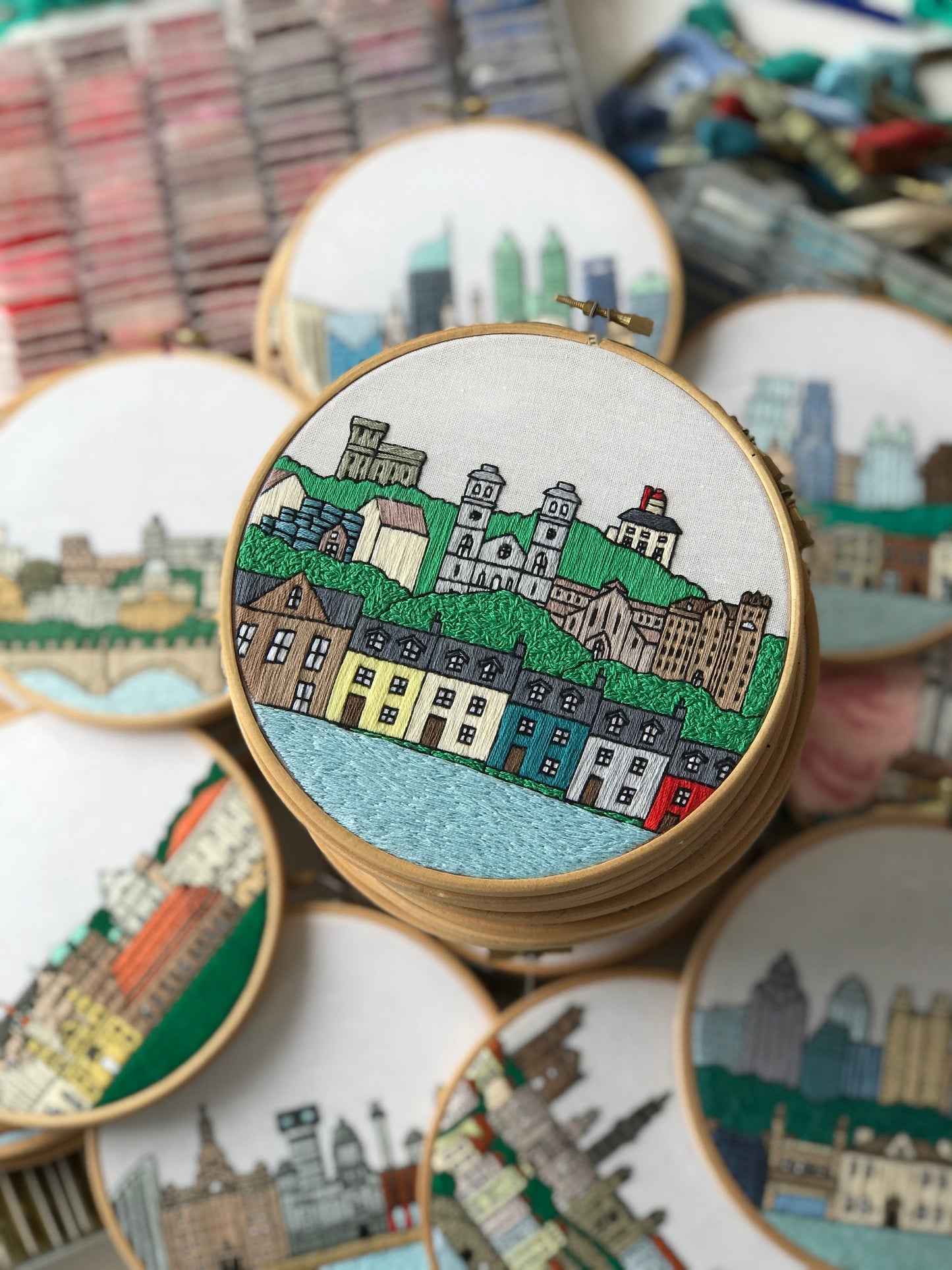 St. John's Newfoundland, Canada, Cityscape - Hand Embroidery Pattern (PDF)