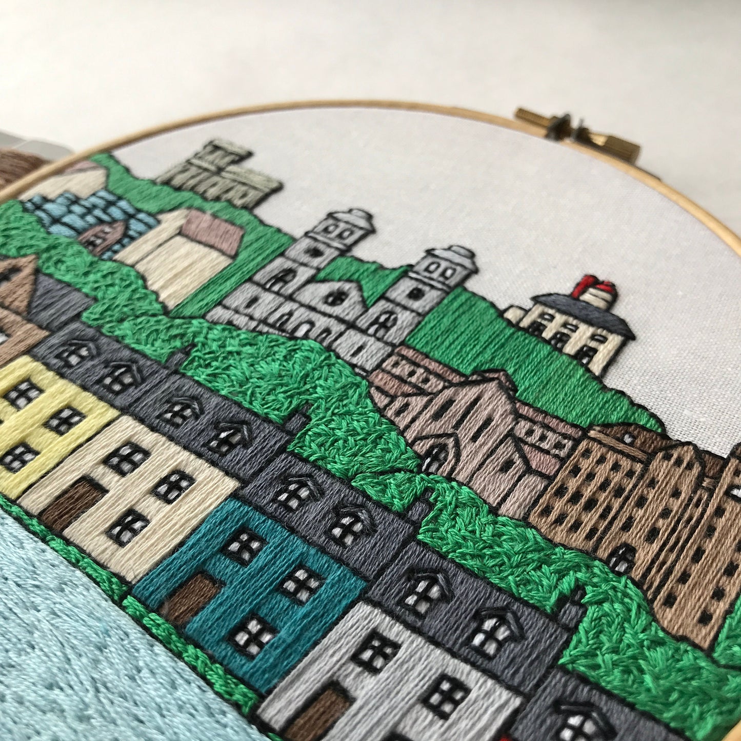 St. John's Newfoundland, Canada, Cityscape - Hand Embroidery Pattern (PDF)