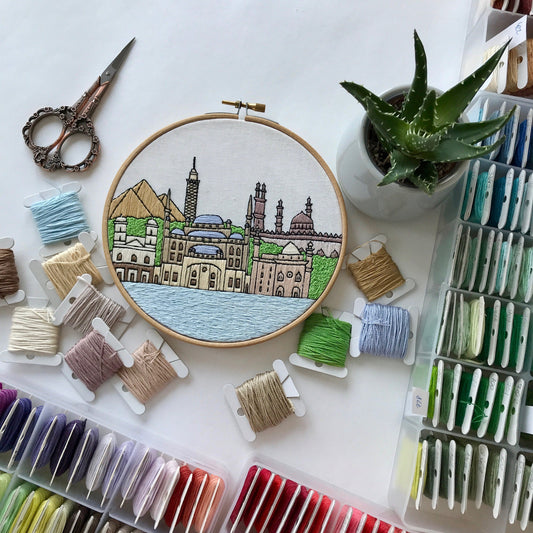 Cairo, Egypt, Cityscape - Hand Embroidery Pattern (PDF) faimyxstitch.com