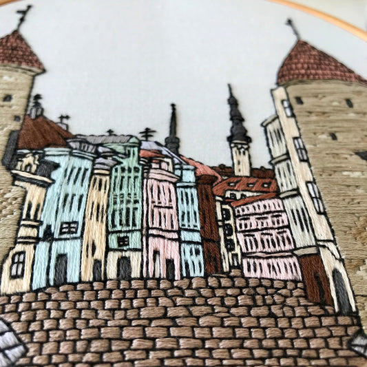 Tallinn, Estonia, Architecture - Hand Embroidery Pattern (PDF)