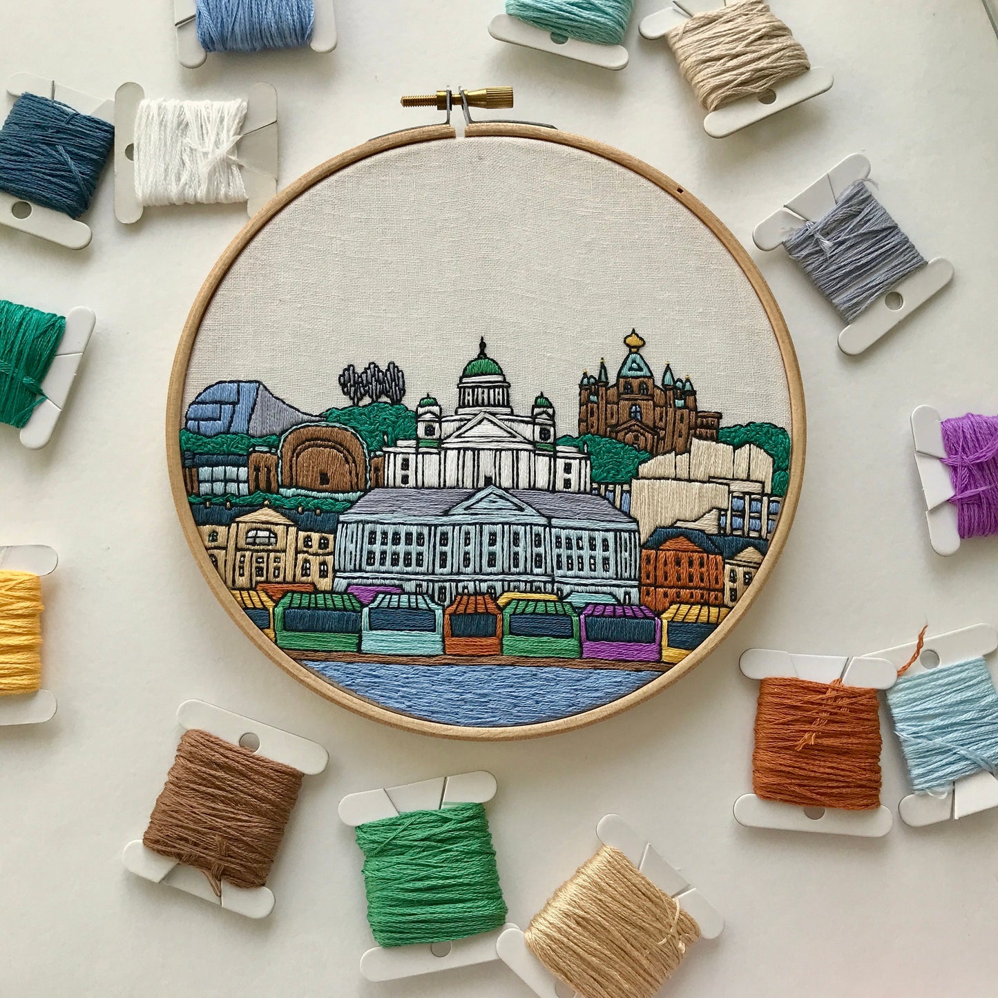 Helsinki, Finland, Architecture - Hand Embroidery Pattern (PDF)