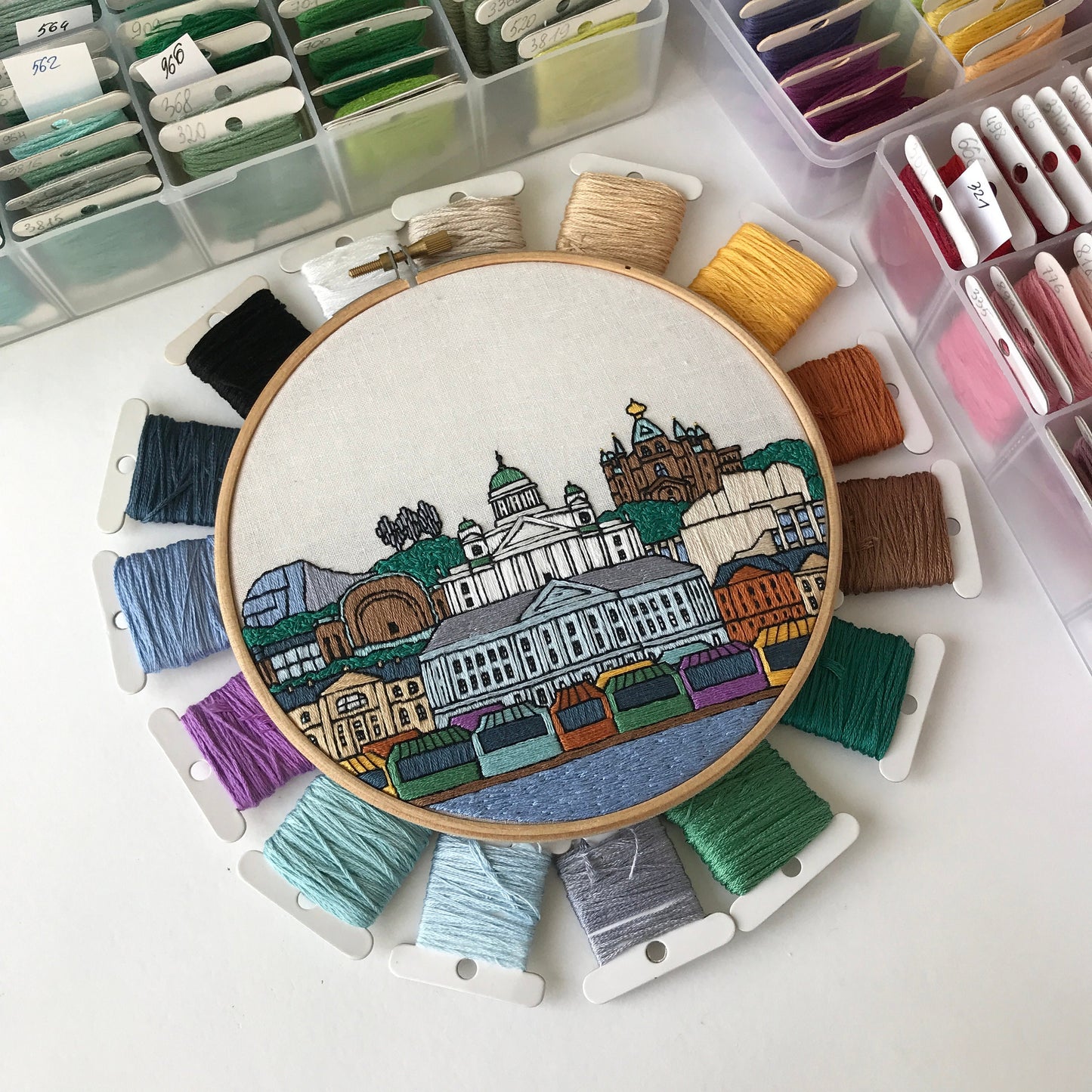 Helsinki, Finland, Architecture - Hand Embroidery Pattern (PDF)
