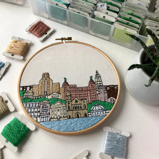 Buffalo, NY, Cityscape - Hand Embroidery Pattern (PDF)