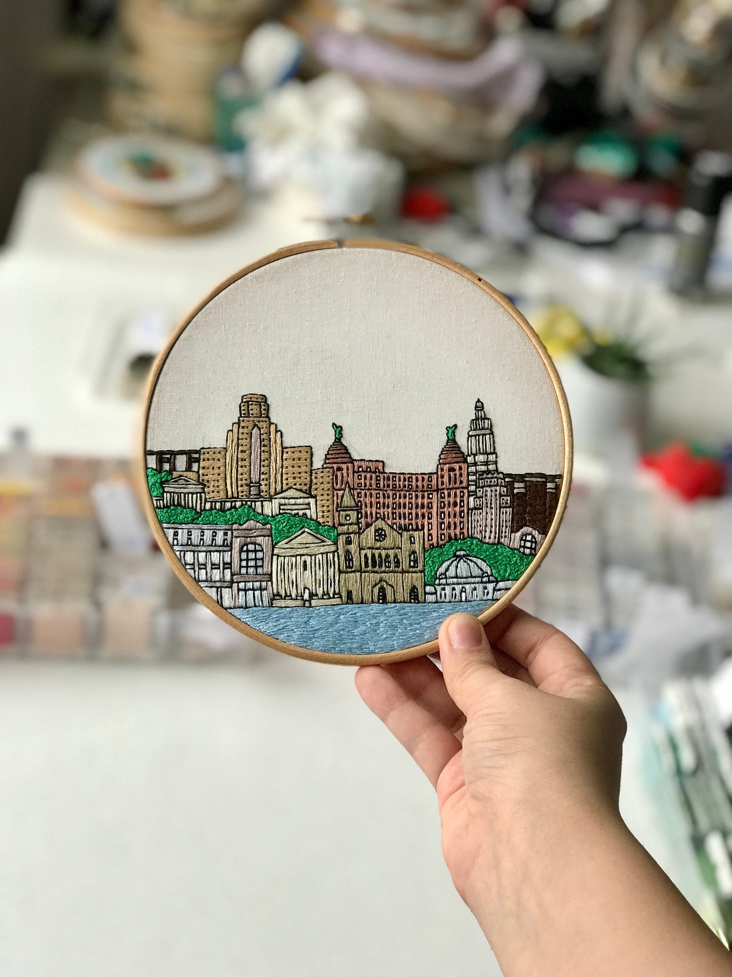 Buffalo, NY, Cityscape - Hand Embroidery Pattern (PDF)