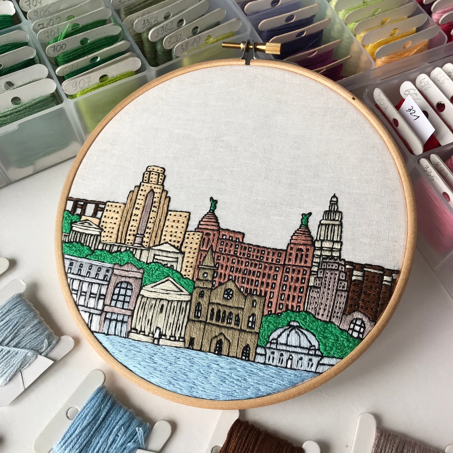 Buffalo, NY, Cityscape - Hand Embroidery Pattern (PDF)
