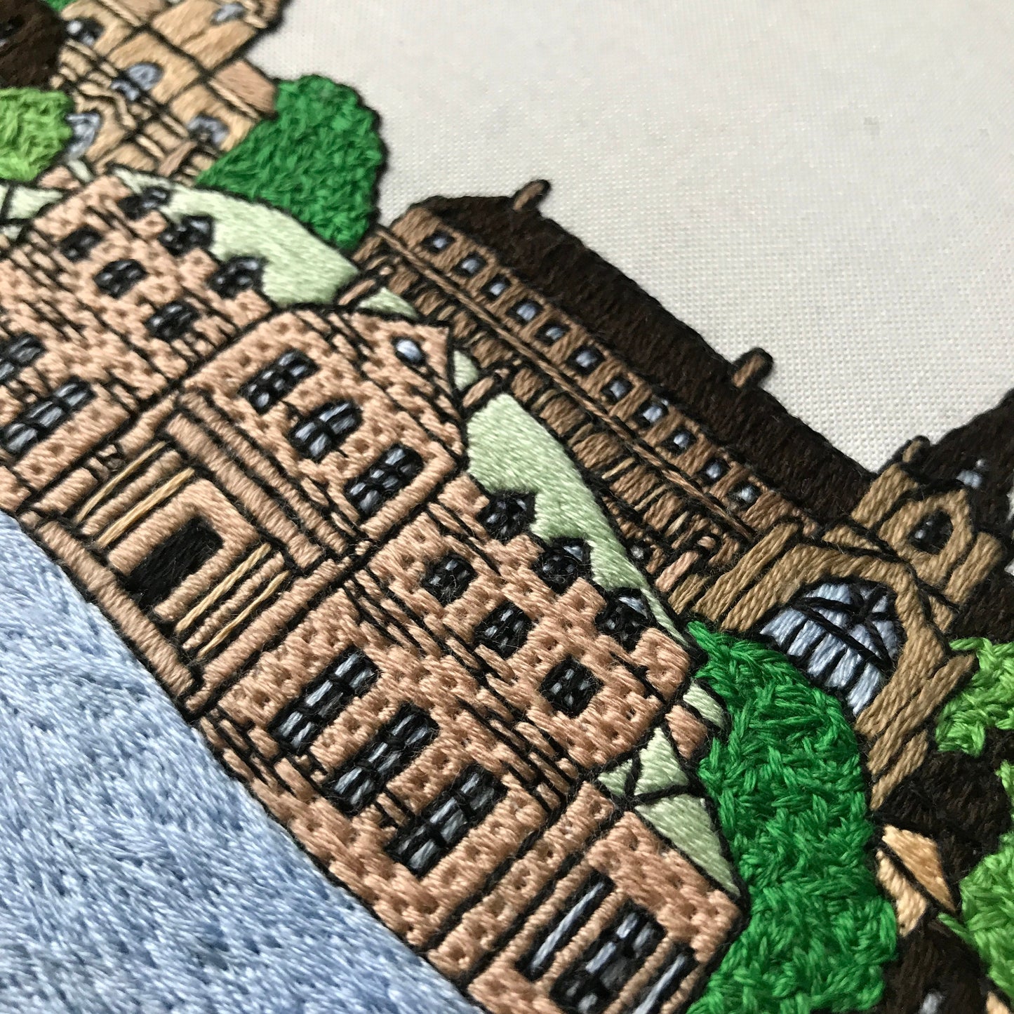 Fredericton, Canada, Cityscape - Hand Embroidery Pattern (PDF)