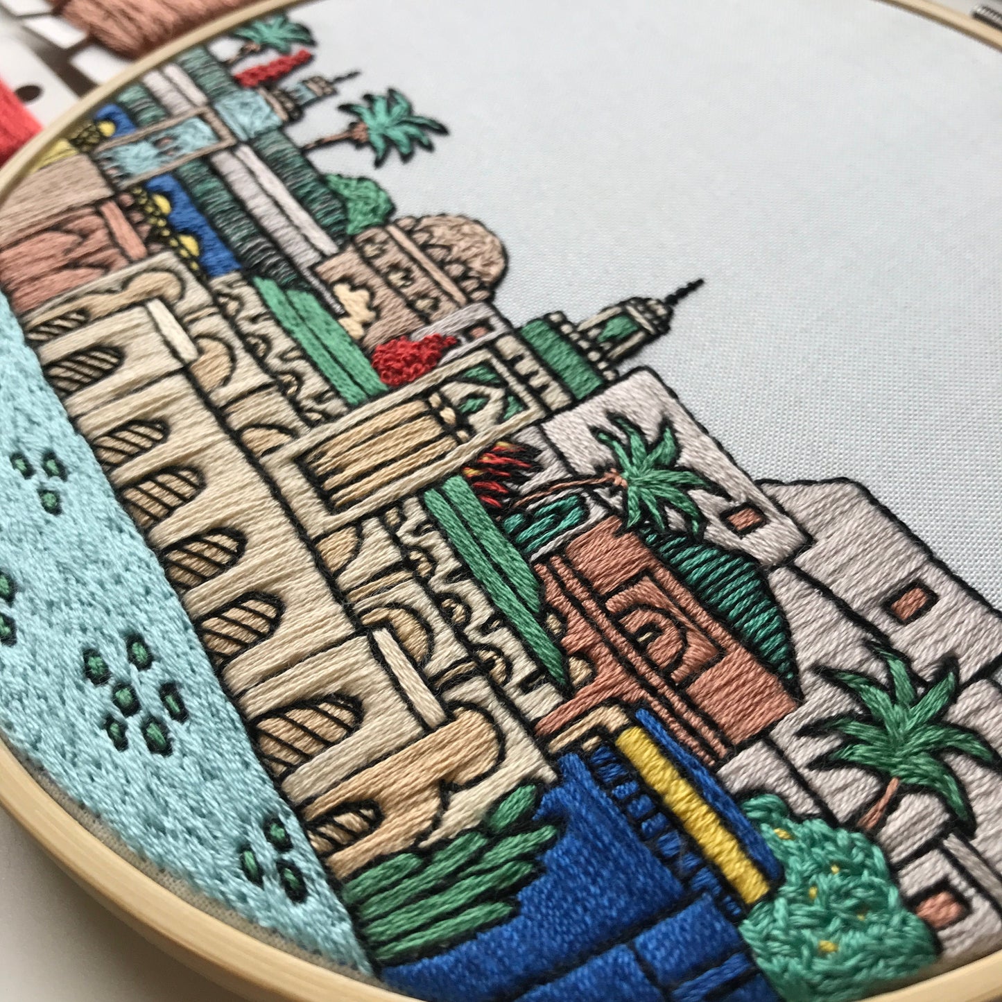 Marrakesh, Morocco, Landmarks - Hand Embroidery Pattern (PDF)