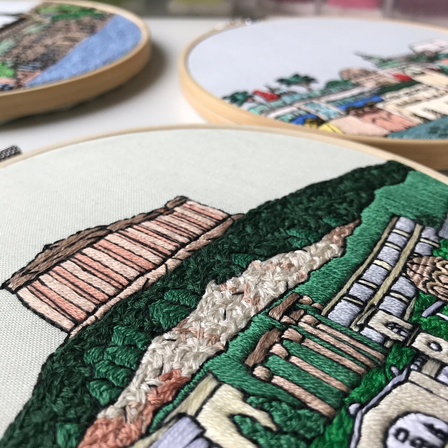 Athens, Greece, Landmarks - Hand Embroidery Pattern (PDF)