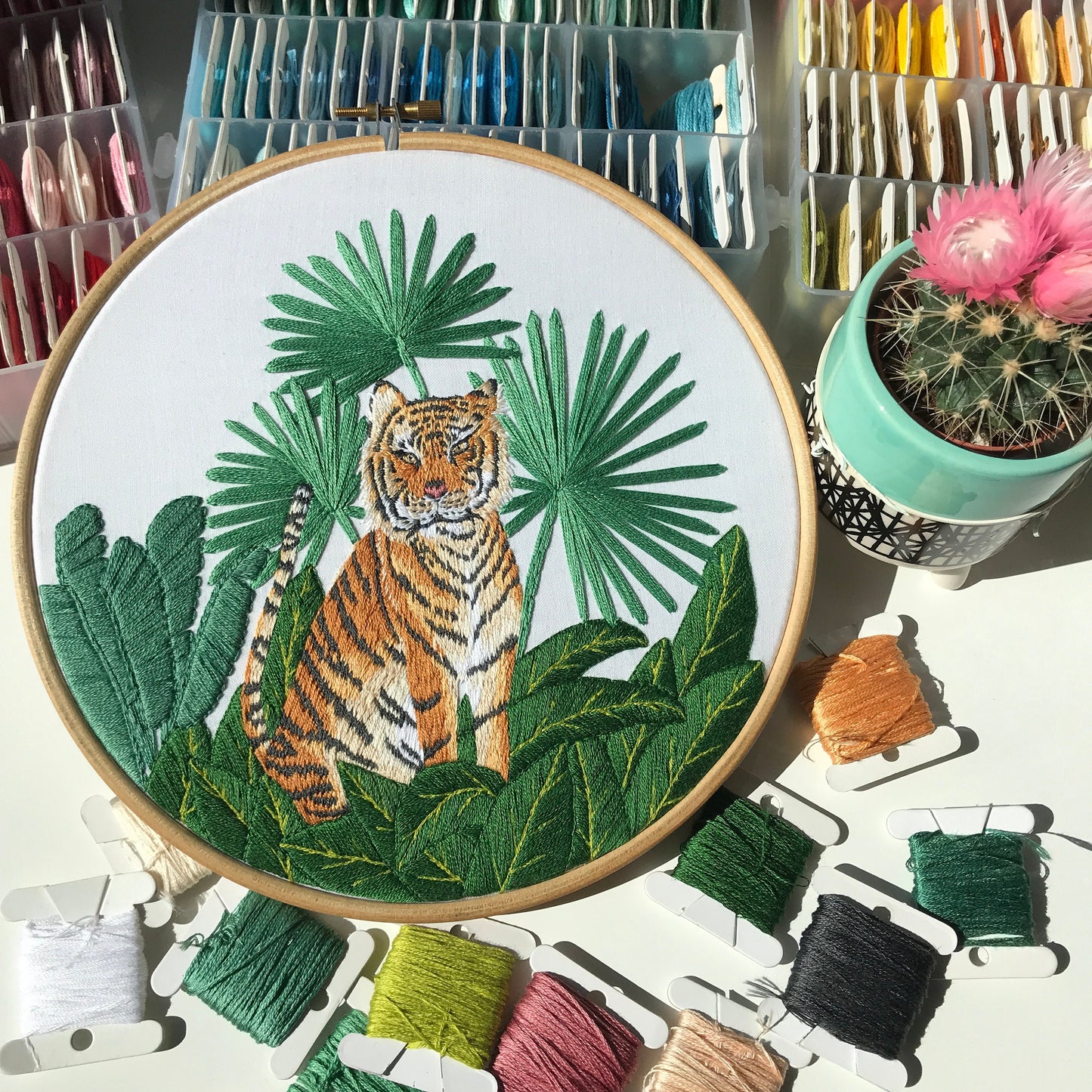 Jungle Tiger - Hand Embroidery Pattern (PDF)