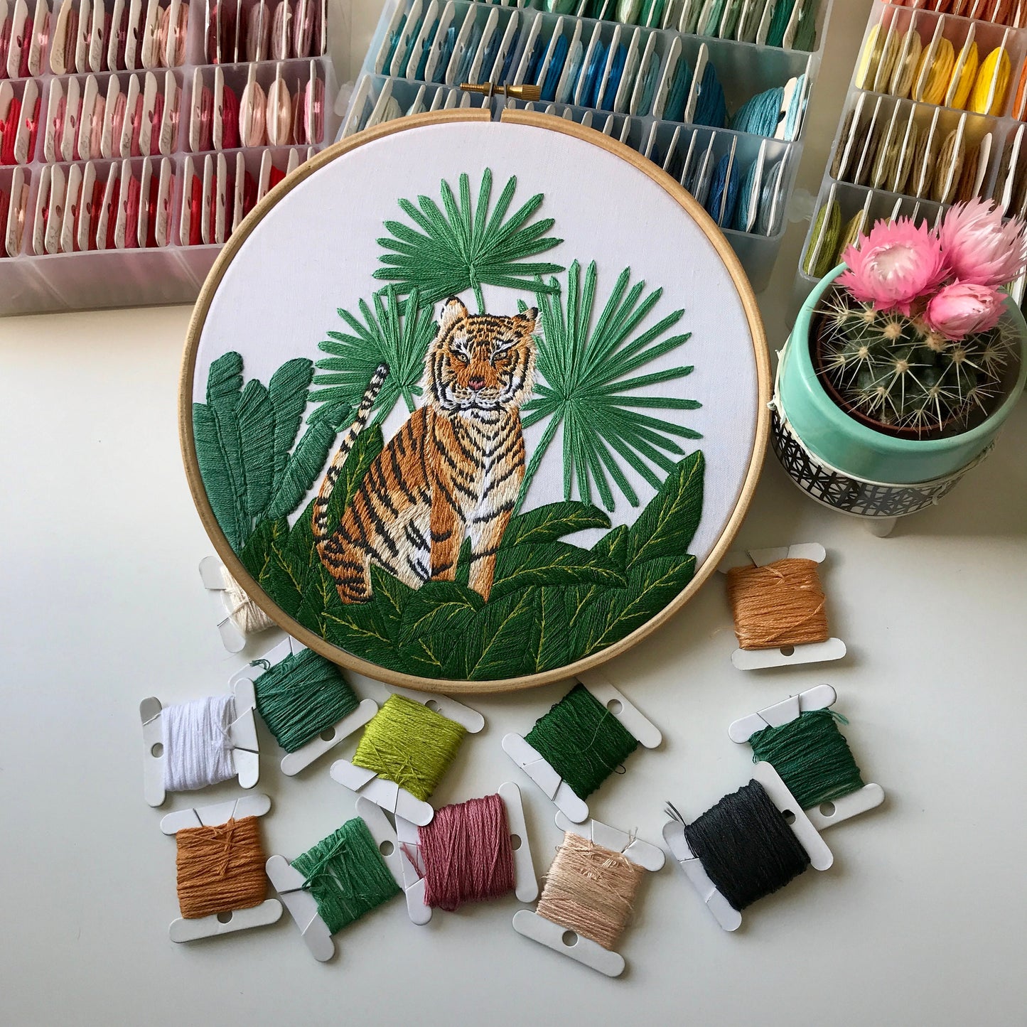 Jungle Tiger - Hand Embroidery Pattern (PDF)