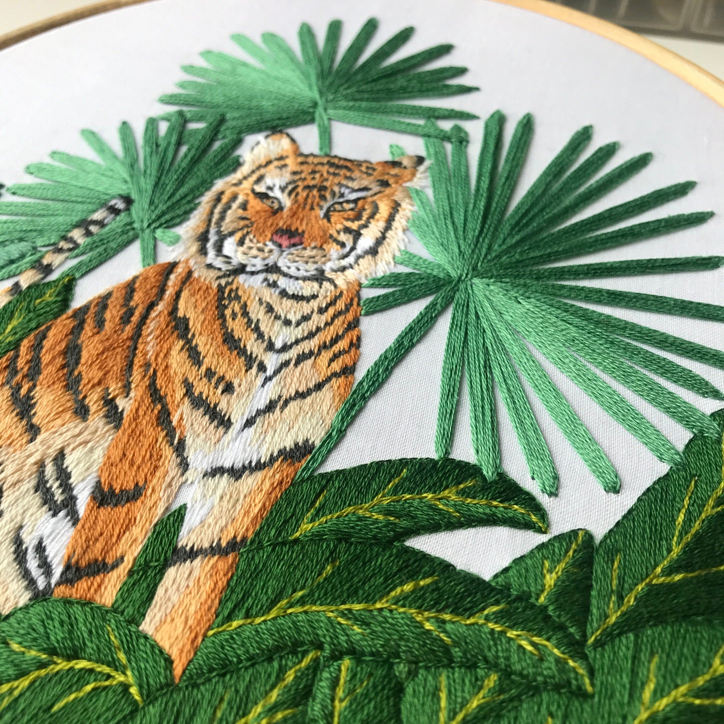 Jungle Tiger - Hand Embroidery Pattern (PDF)
