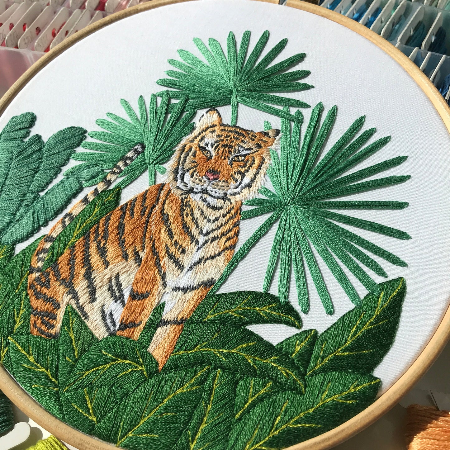 Jungle Tiger - Hand Embroidery Pattern (PDF)