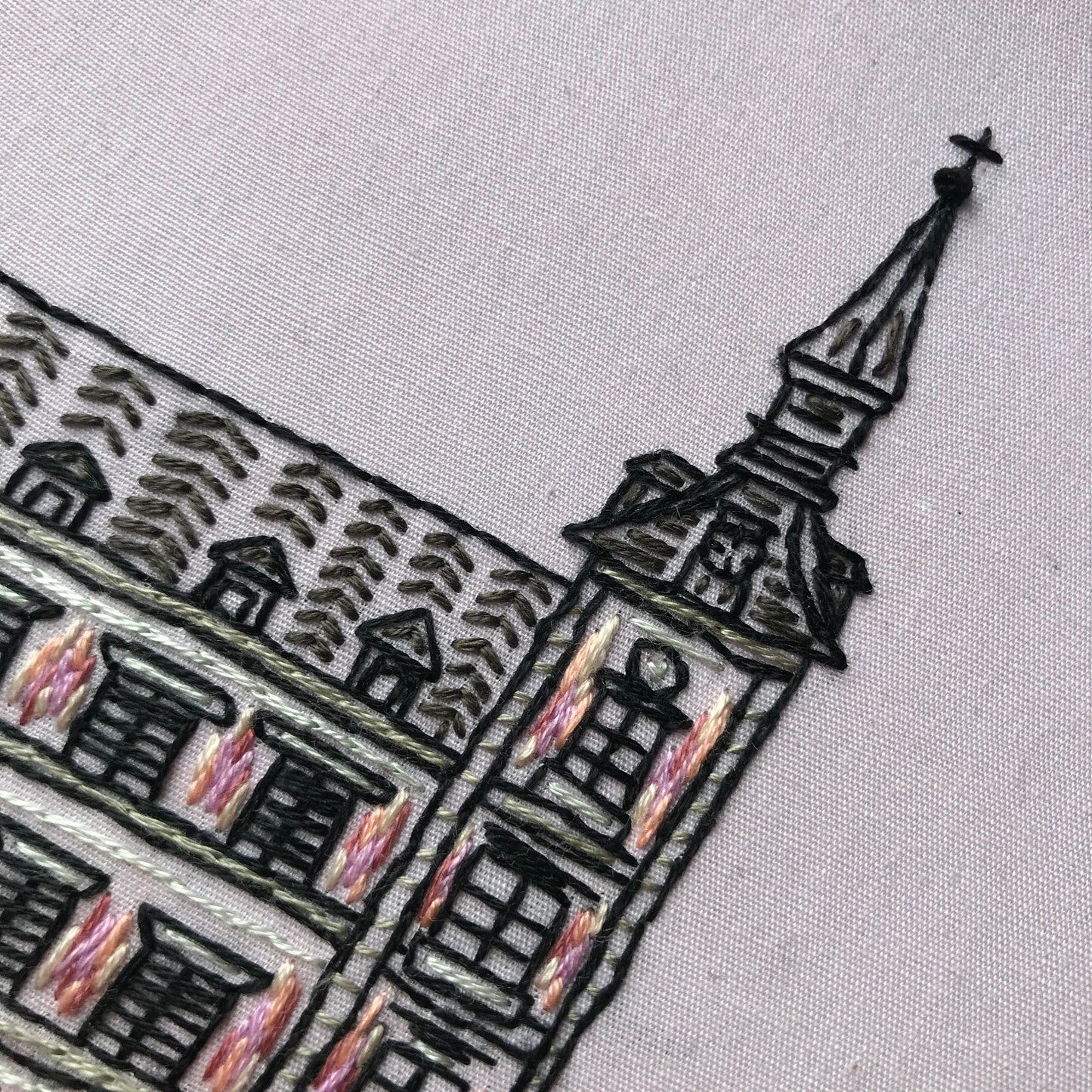 Madrid, Spain, Architecture - Hand Embroidery Pattern (PDF)