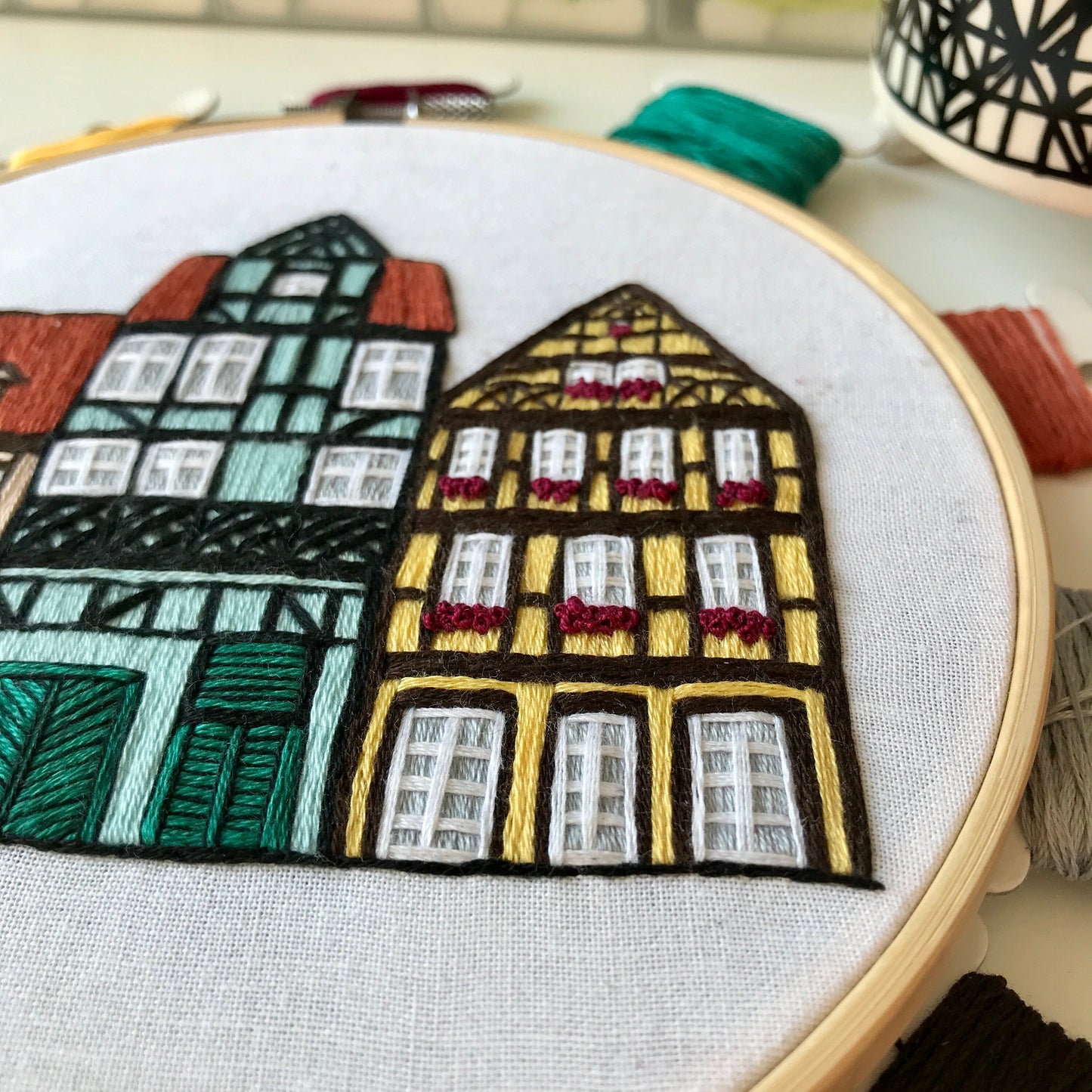 Quedlinburg, Germany, Architecture - Hand Embroidery Pattern (PDF)