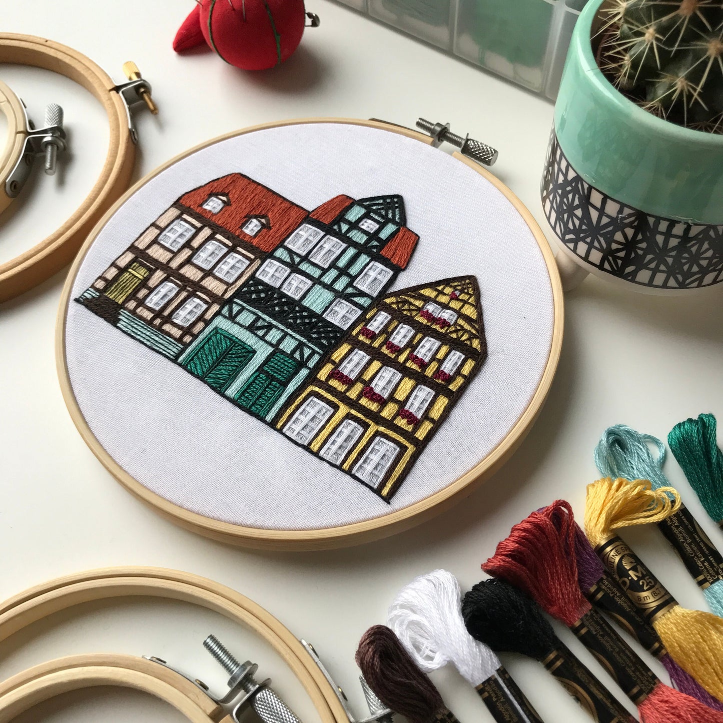Quedlinburg, Germany, Architecture - Hand Embroidery Pattern (PDF)