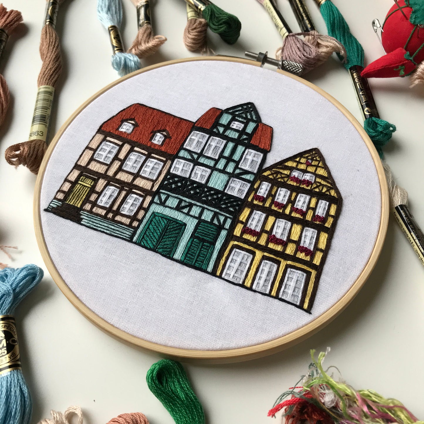 Quedlinburg, Germany, Architecture - Hand Embroidery Pattern (PDF)