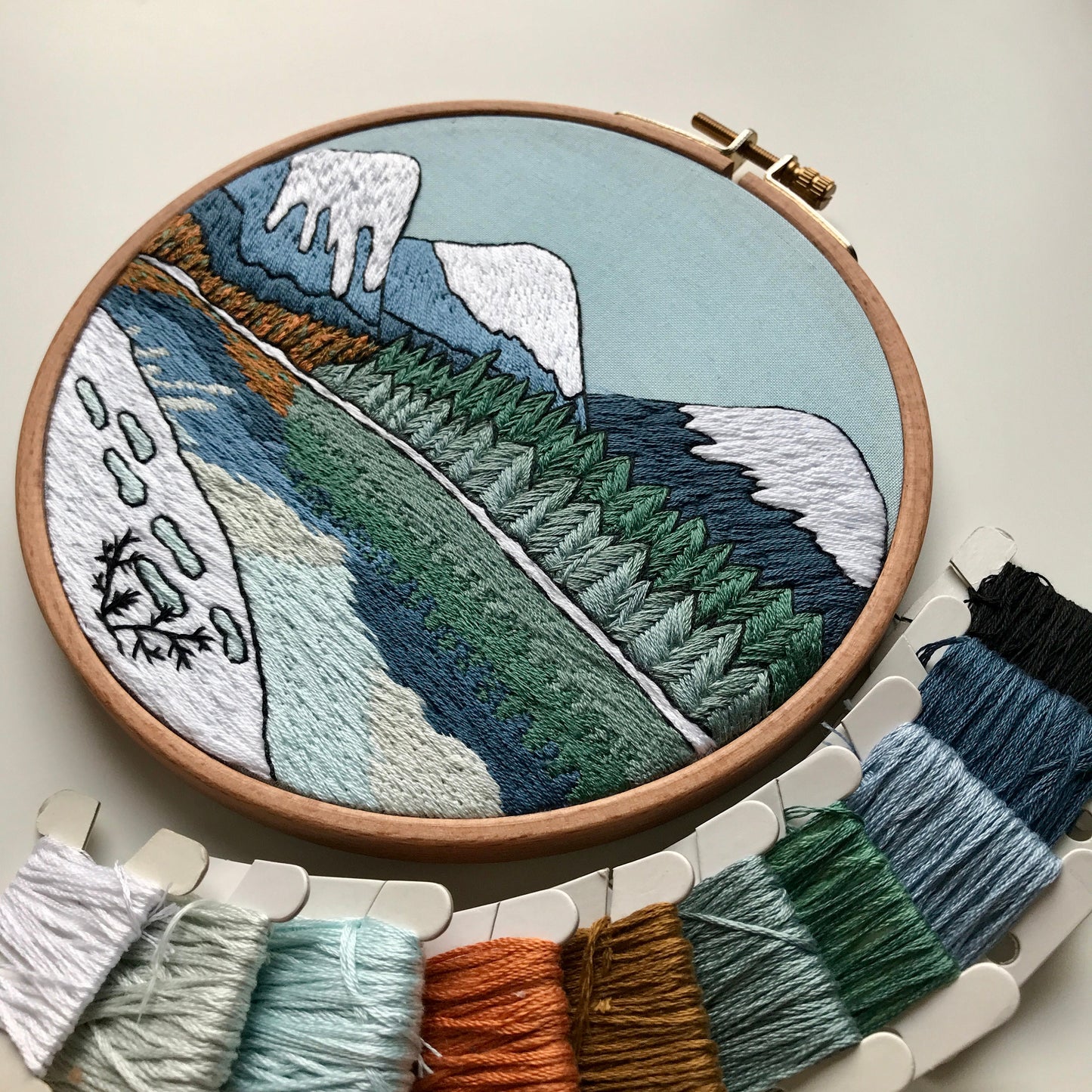 Winter Landscape - Hand Embroidery Pattern (PDF)