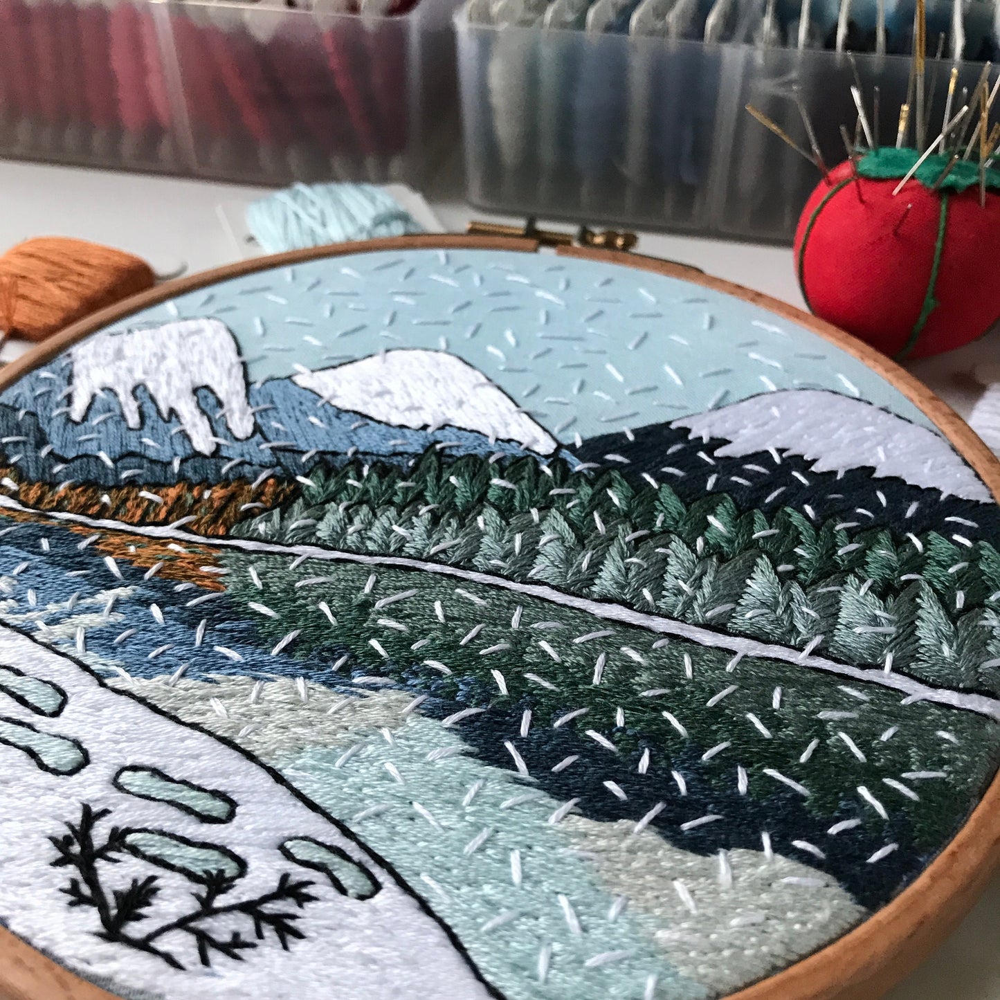 Winter Landscape - Hand Embroidery Pattern (PDF)