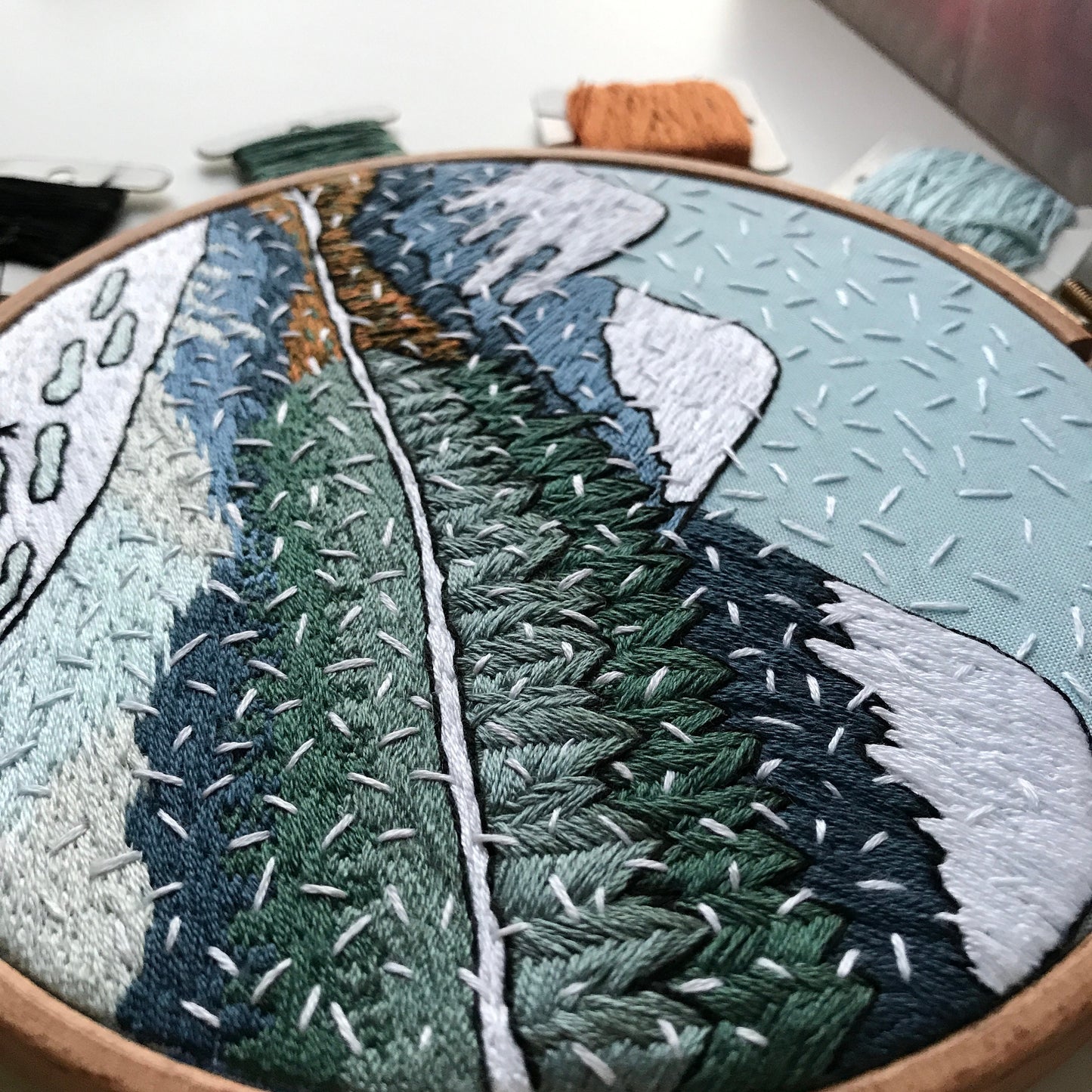 Winter Landscape - Hand Embroidery Pattern (PDF)