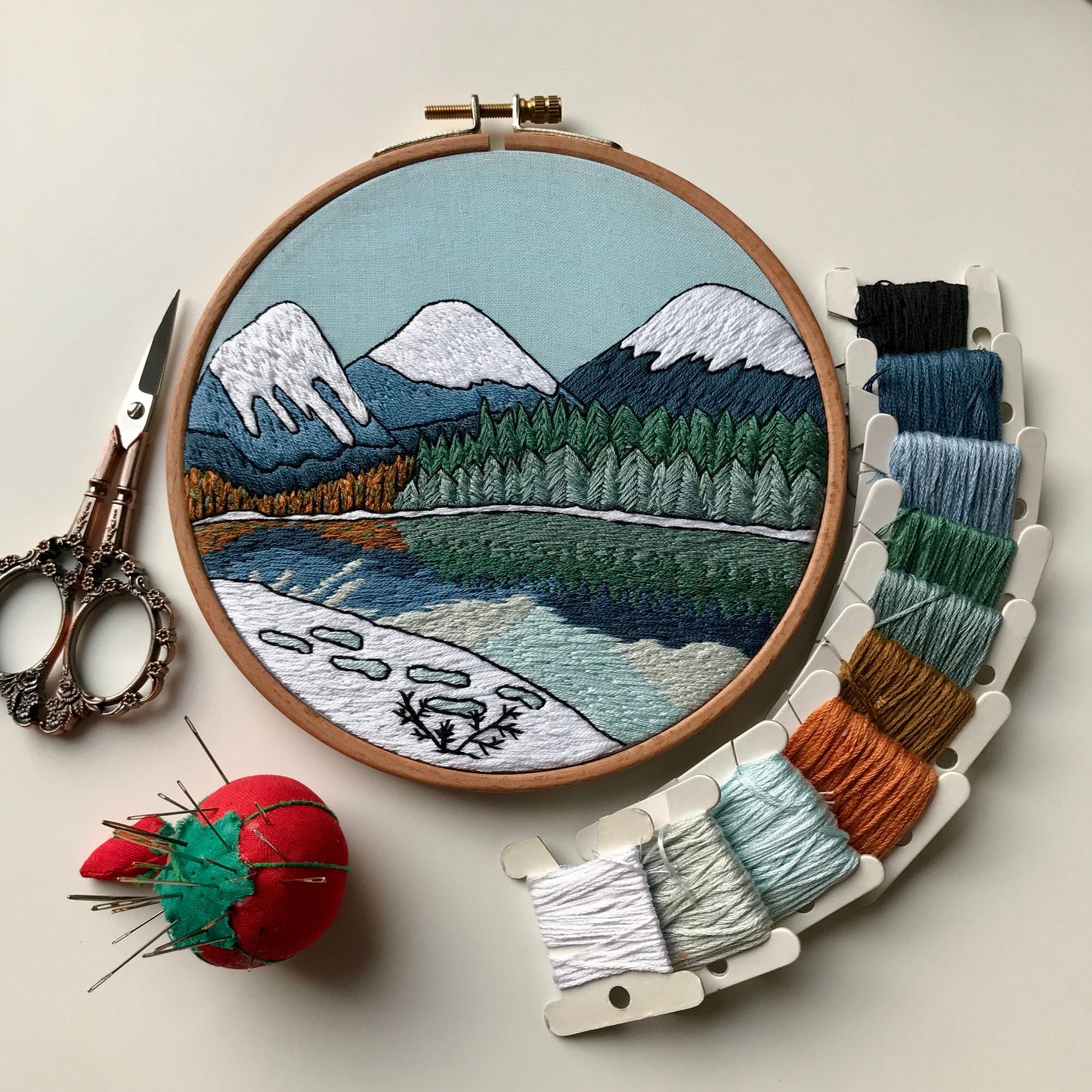 Winter Landscape - Hand Embroidery Pattern (PDF)