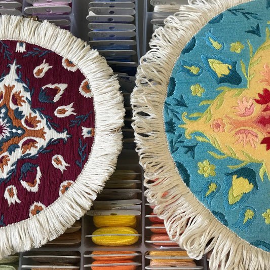 Rug, Carpet in two versions - Hand Embroidery Pattern (PDF) faimyxstitch.com