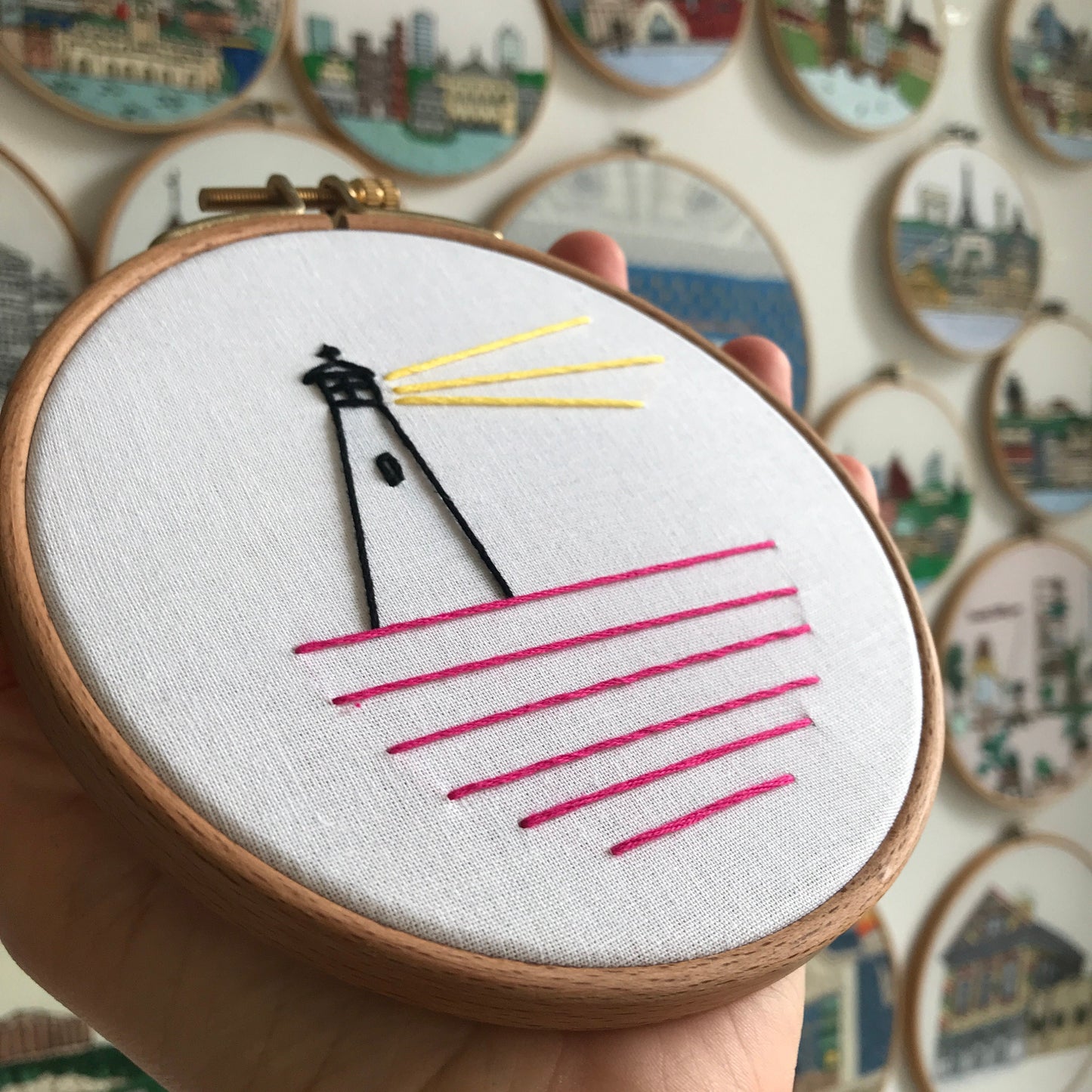 Lighthouse Architecture - Hand Embroidery Pattern (PDF)