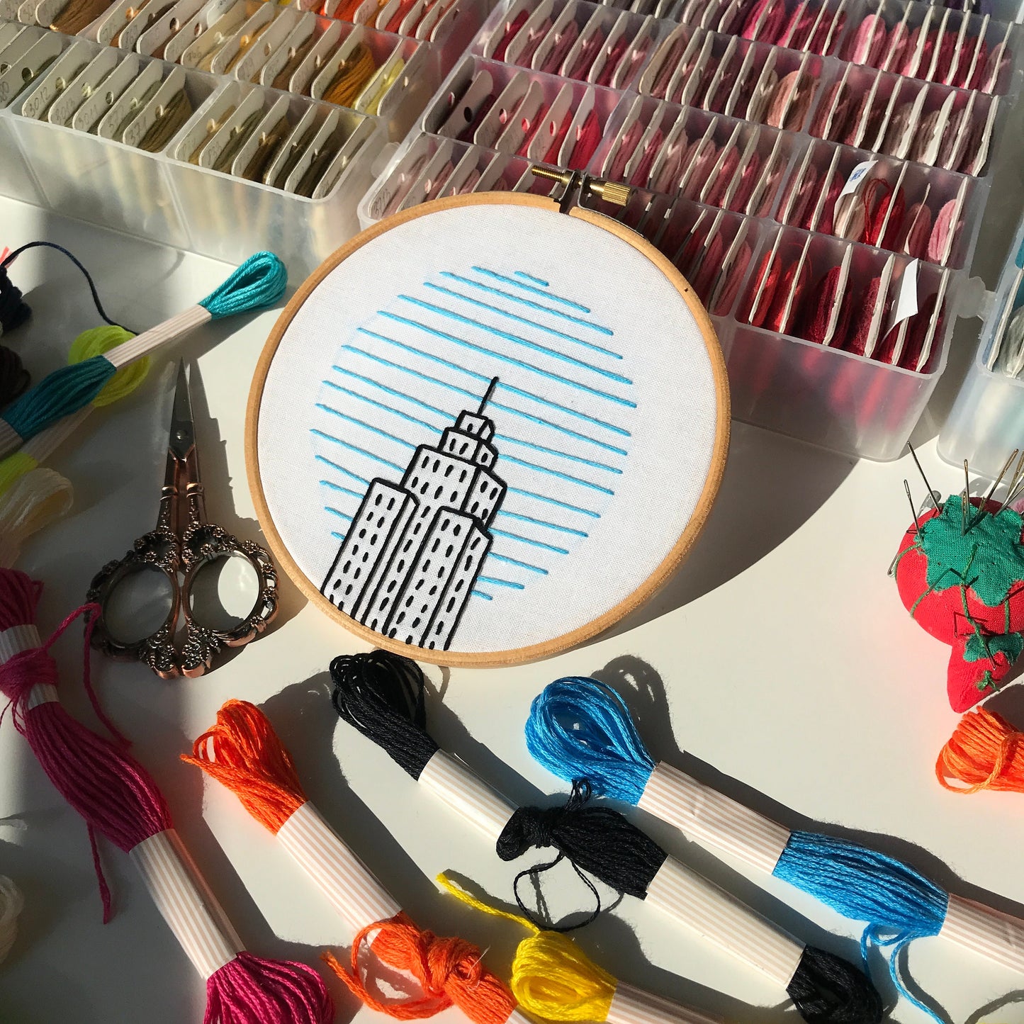 Skyscraper, Architecture - Hand Embroidery Pattern (PDF)