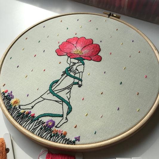 April Showers - Hand Embroidery Pattern (PDF) faimyxstitch.com