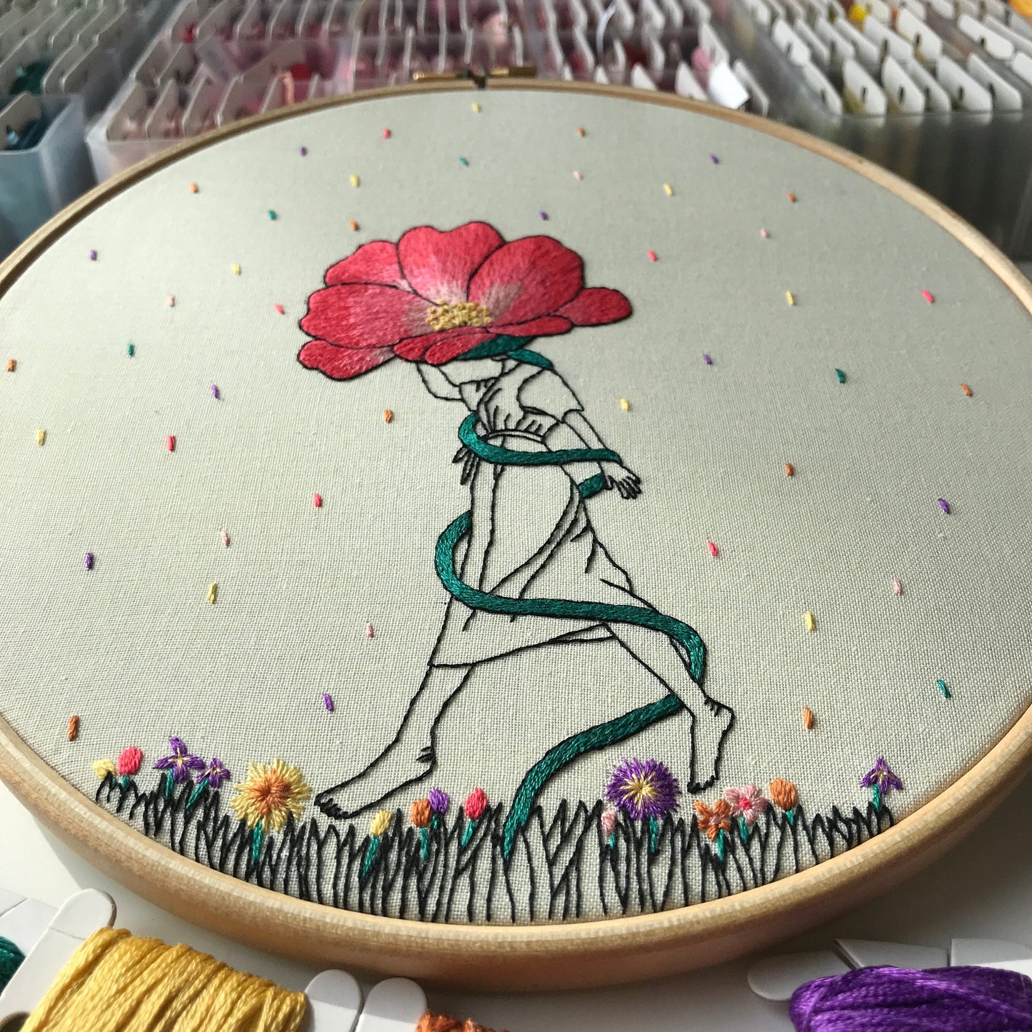 April Showers - Hand Embroidery Pattern (PDF)