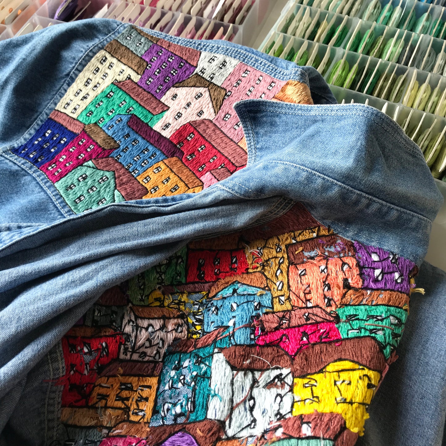 Colorful Houses - Hand Embroidery Pattern (PDF)