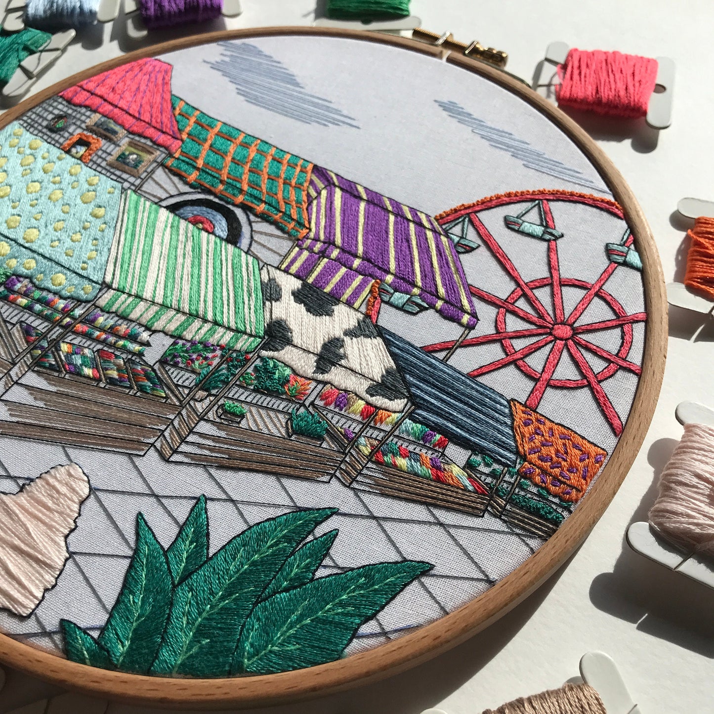 Fair Scene - Hand Embroidery Pattern (PDF)