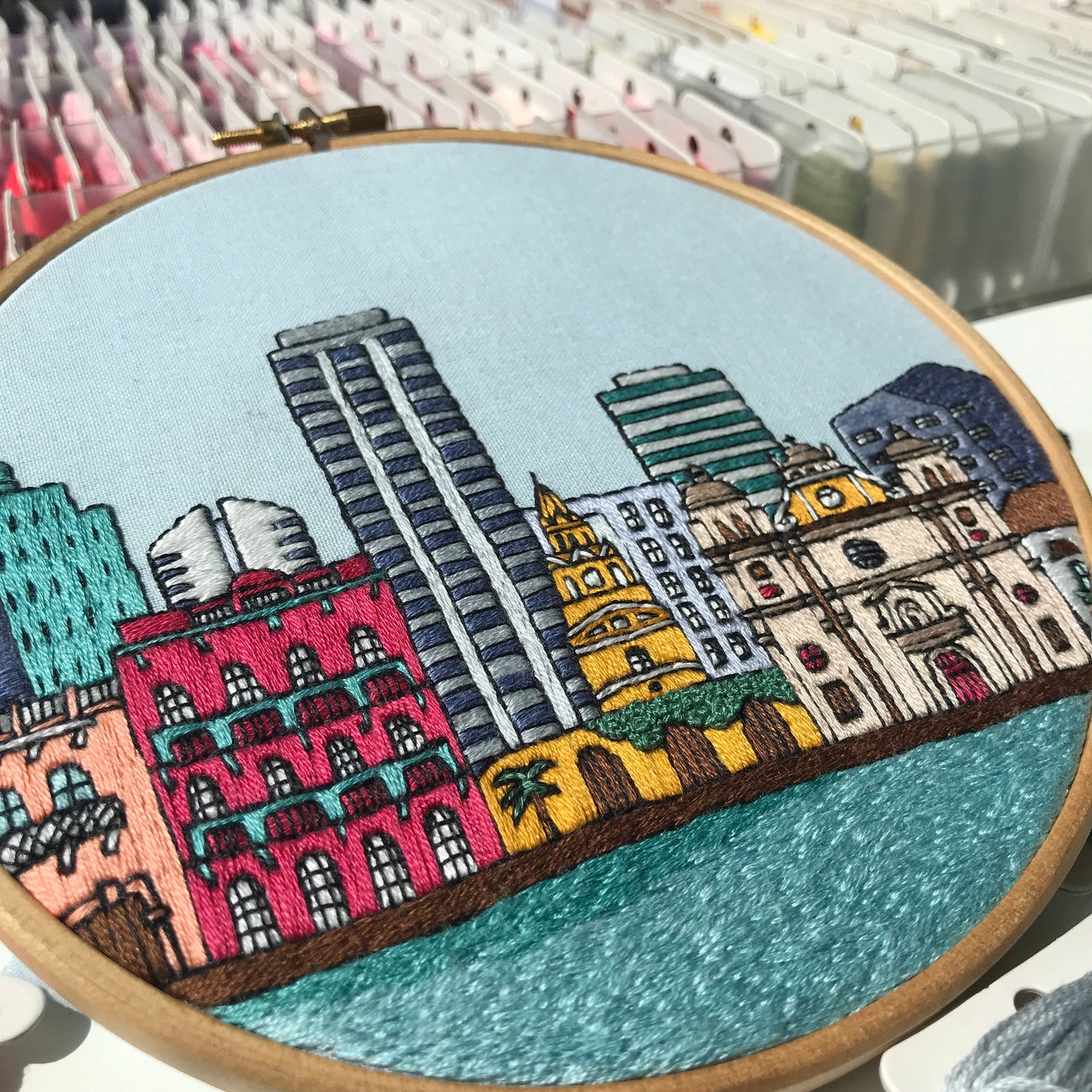 Cartagena, Colombia, Architecture - Hand Embroidery Pattern (PDF)