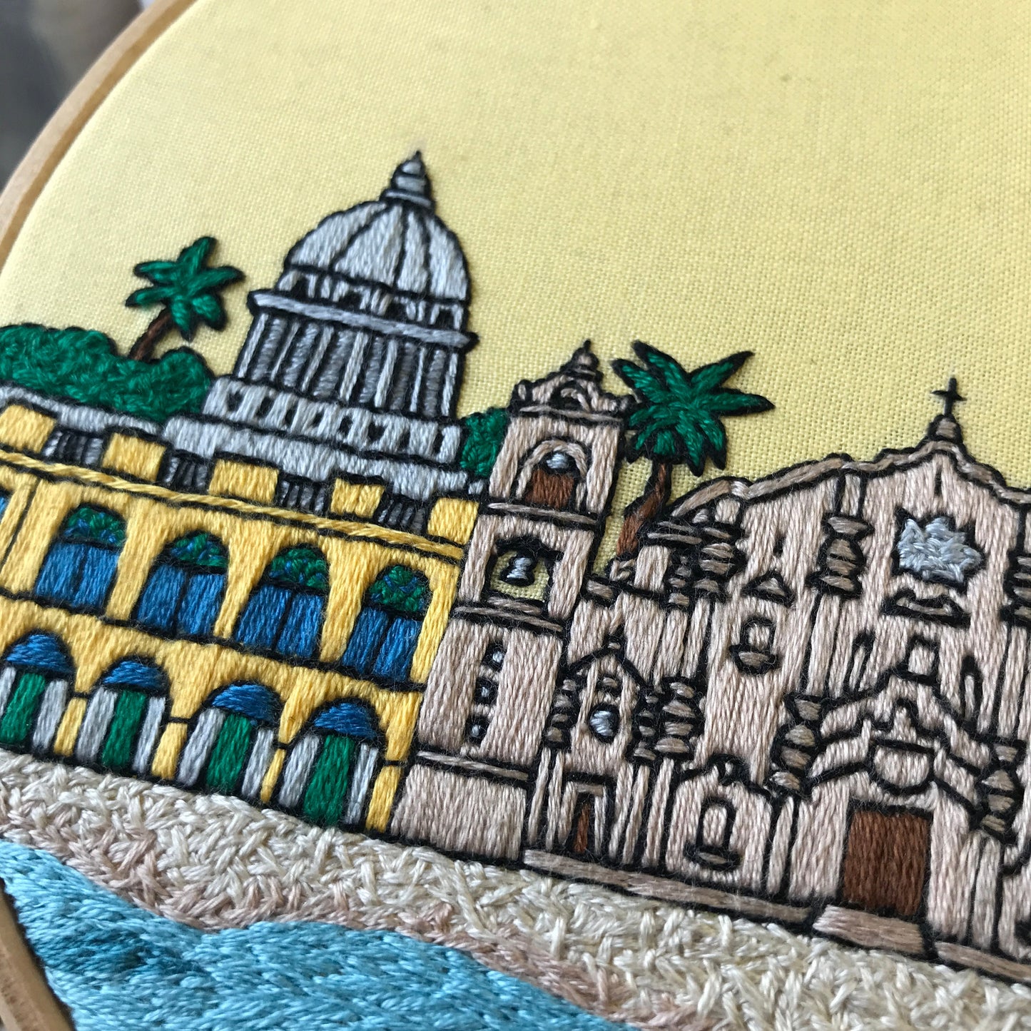 Havana, Cuba, Cityscape - Hand Embroidery Pattern (PDF)