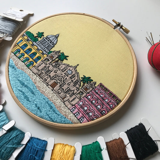 Havana, Cuba, Cityscape - Hand Embroidery Pattern (PDF)