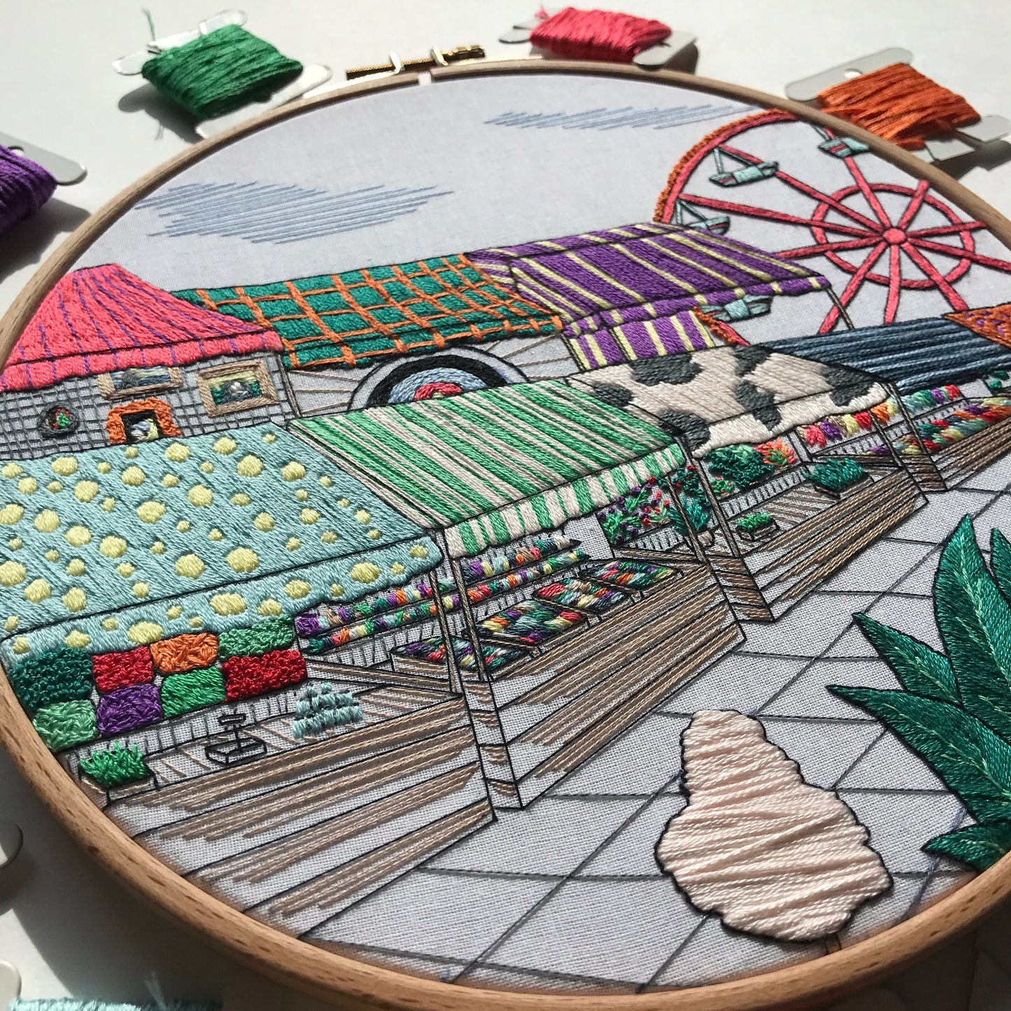 Fair Scene - Hand Embroidery Pattern (PDF)