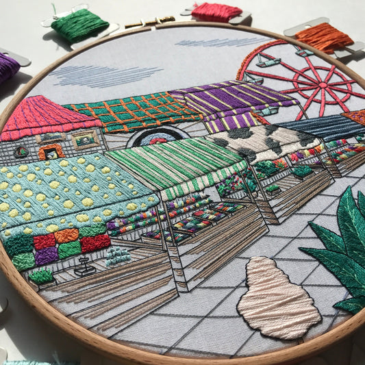 Fair Scene - Hand Embroidery Pattern (PDF) faimyxstitch.com