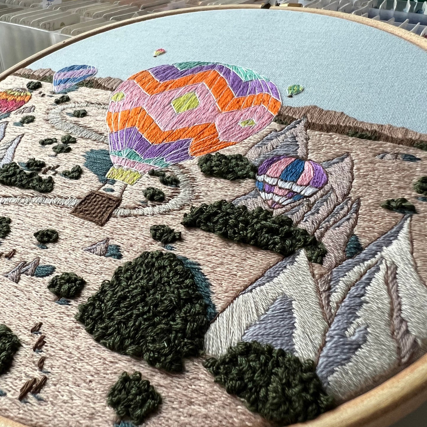 Hot Air Balloons, Cappadocia, Turkey - Hand Embroidery Pattern (PDF)