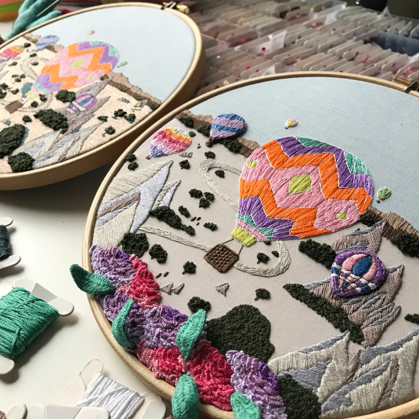 Hot Air Balloons, Cappadocia, Turkey - Hand Embroidery Pattern (PDF)