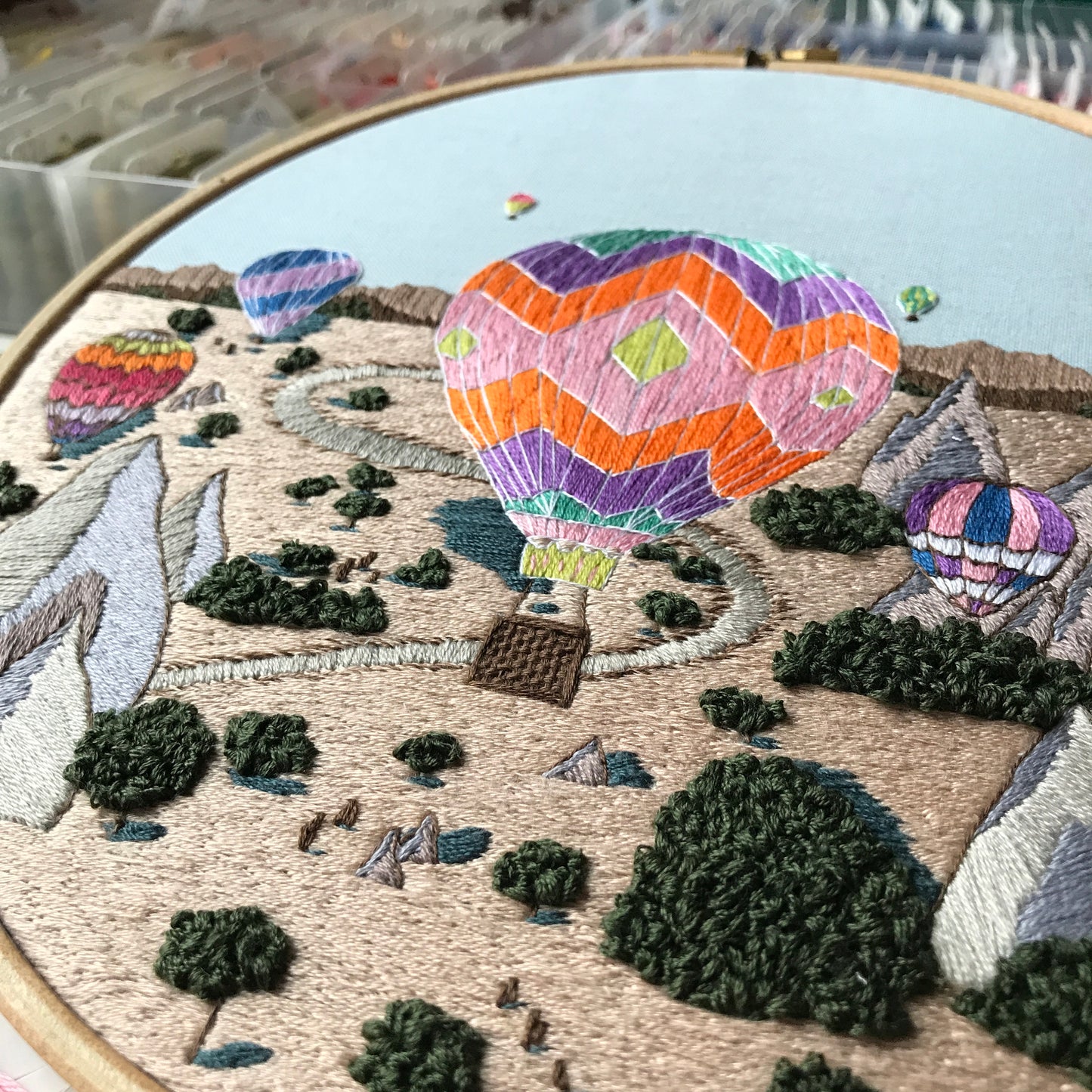 Hot Air Balloons, Cappadocia, Turkey - Hand Embroidery Pattern (PDF)
