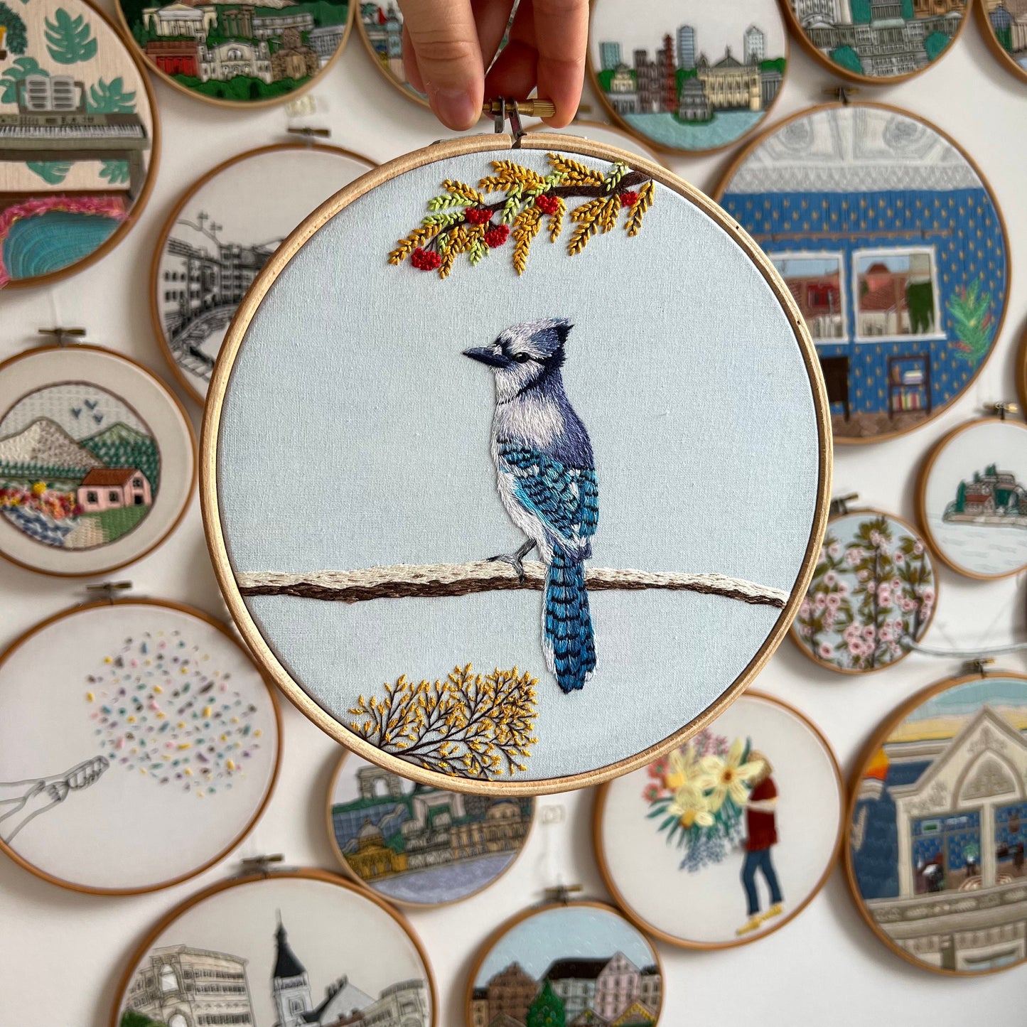 Blue Jay - Hand Embroidery Pattern (PDF)