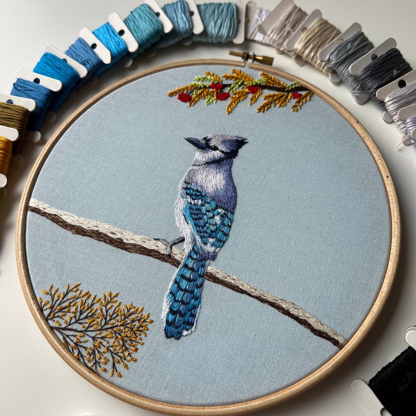 Blue Jay - Hand Embroidery Pattern (PDF)