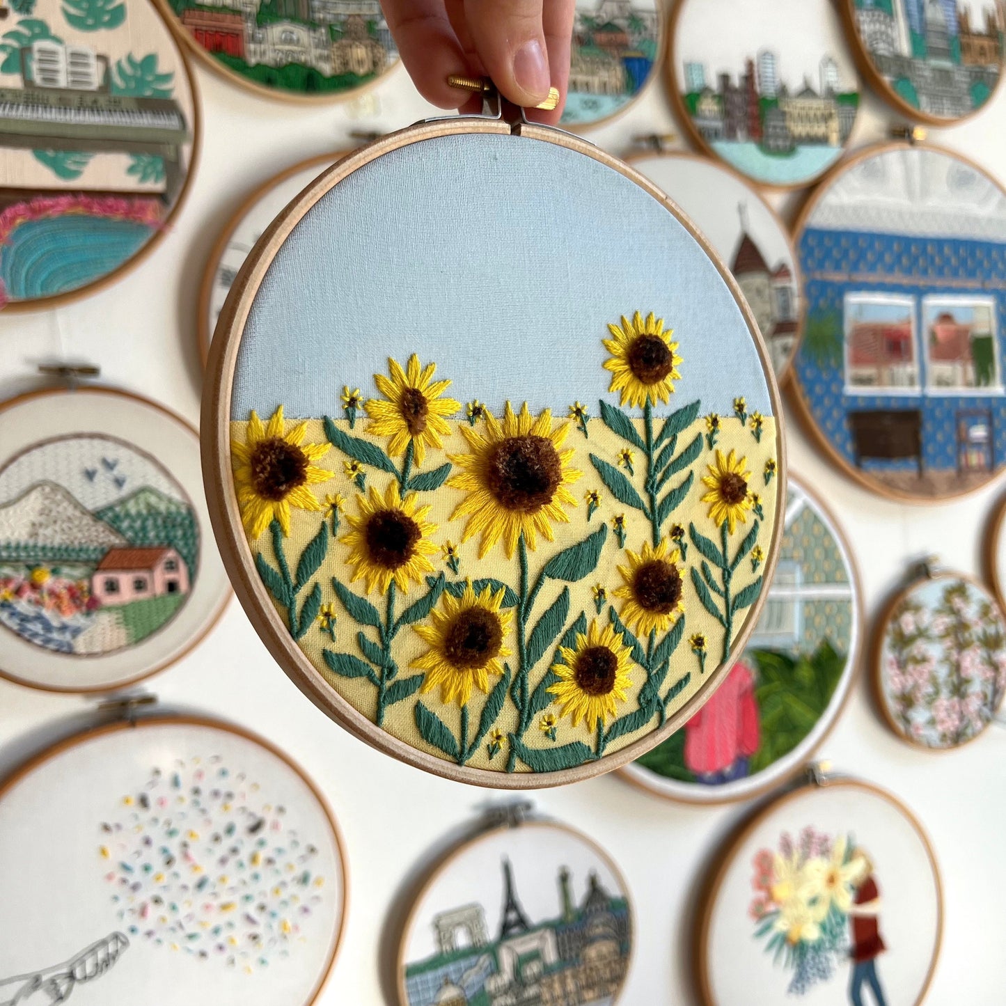 Sunflower Field - Hand Embroidery Pattern (PDF)