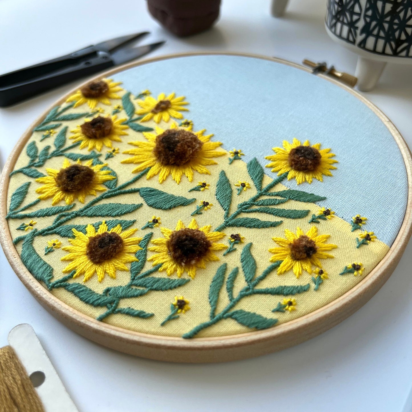 Sunflower Field - Hand Embroidery Pattern (PDF)