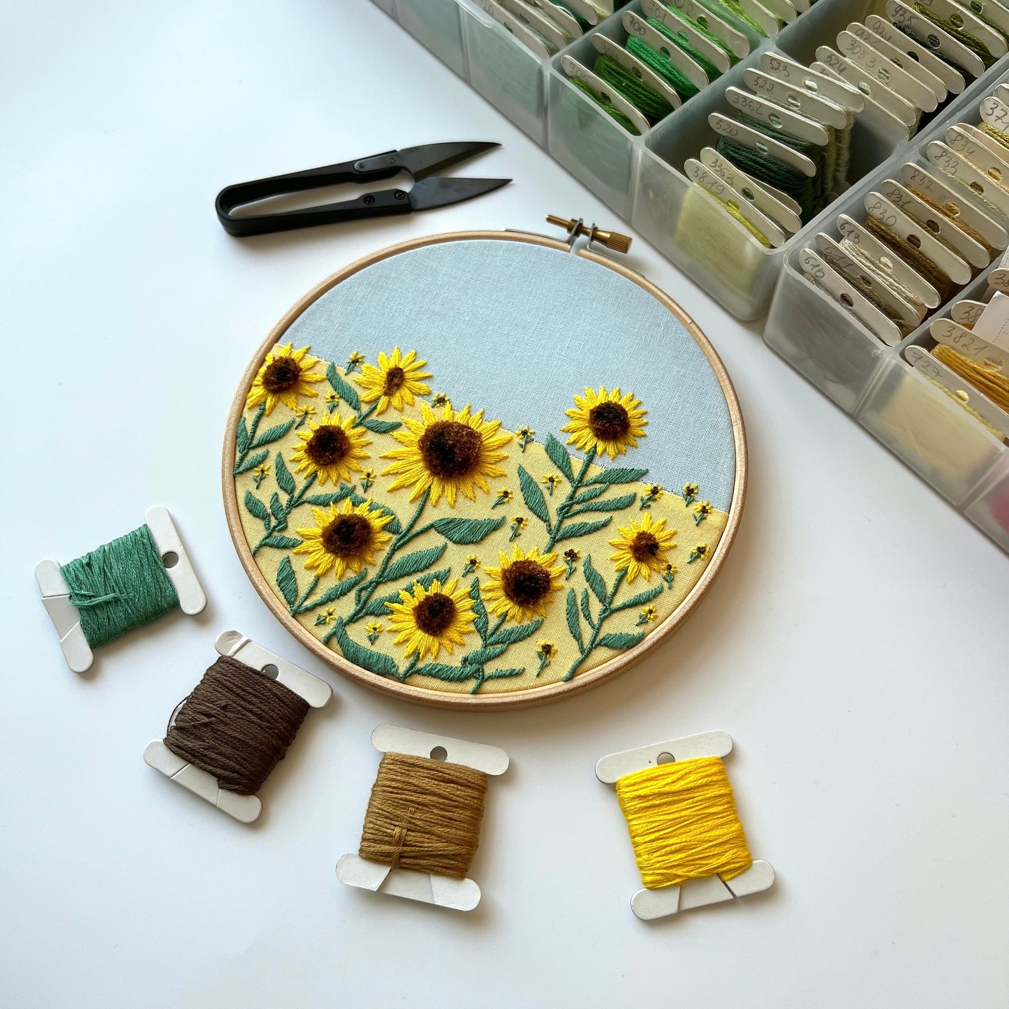 Sunflower Field - Hand Embroidery Pattern (PDF)