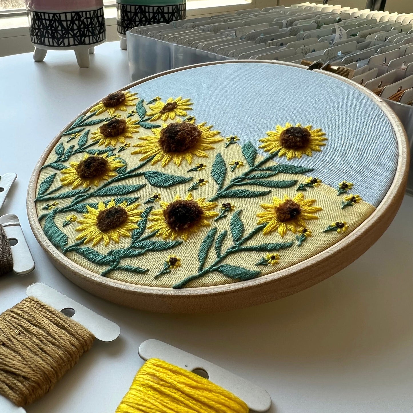 Sunflower Field - Hand Embroidery Pattern (PDF)