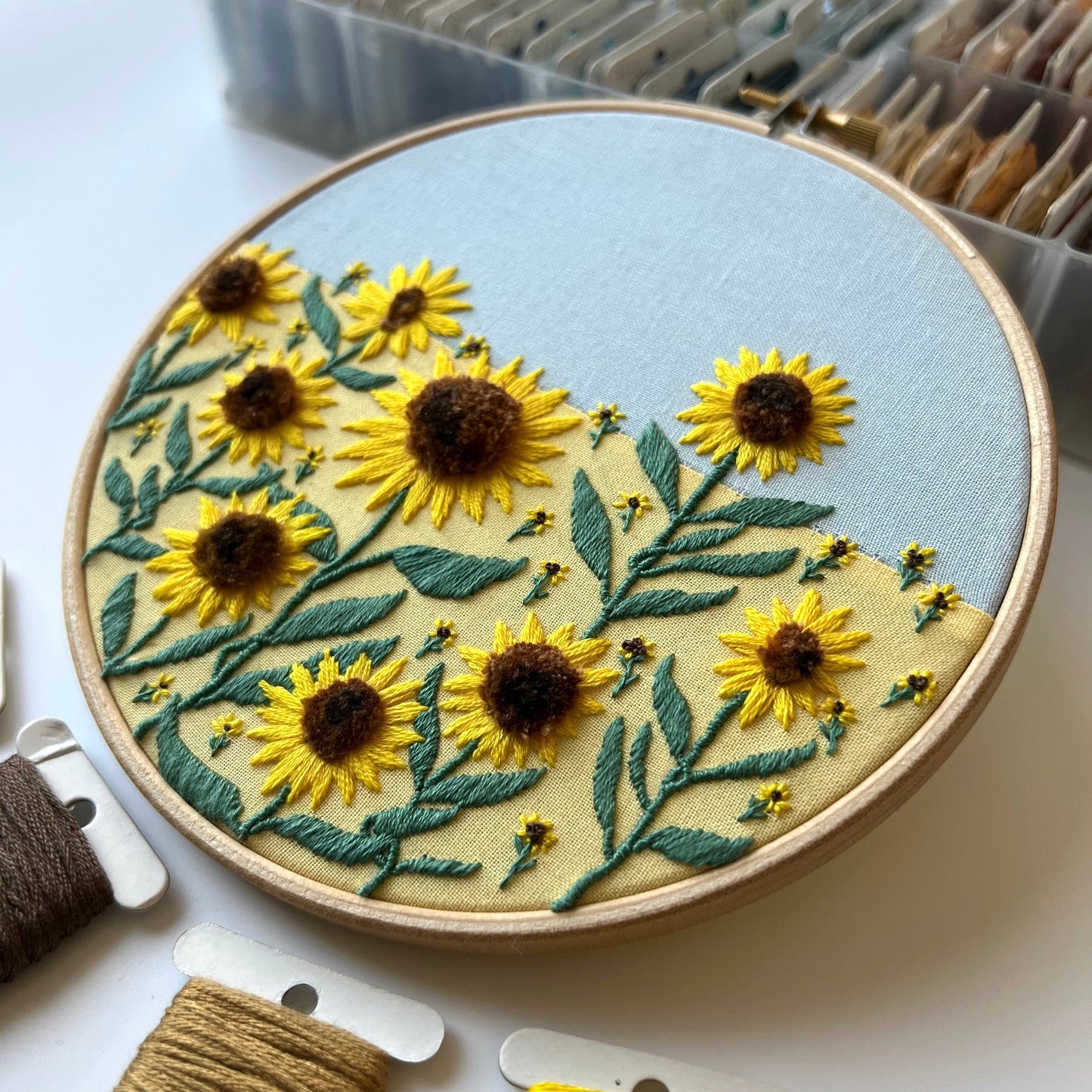 Sunflower Field - Hand Embroidery Pattern (PDF)