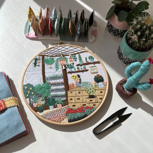 Flower Shop, Hand Embroidery Pattern (PDF) faimyxstitch.com