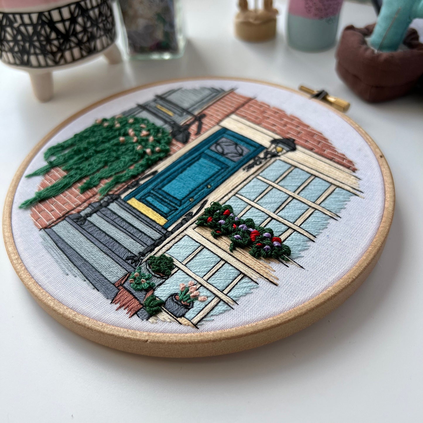Amsterdam Door - Hand Embroidery Pattern (PDF)