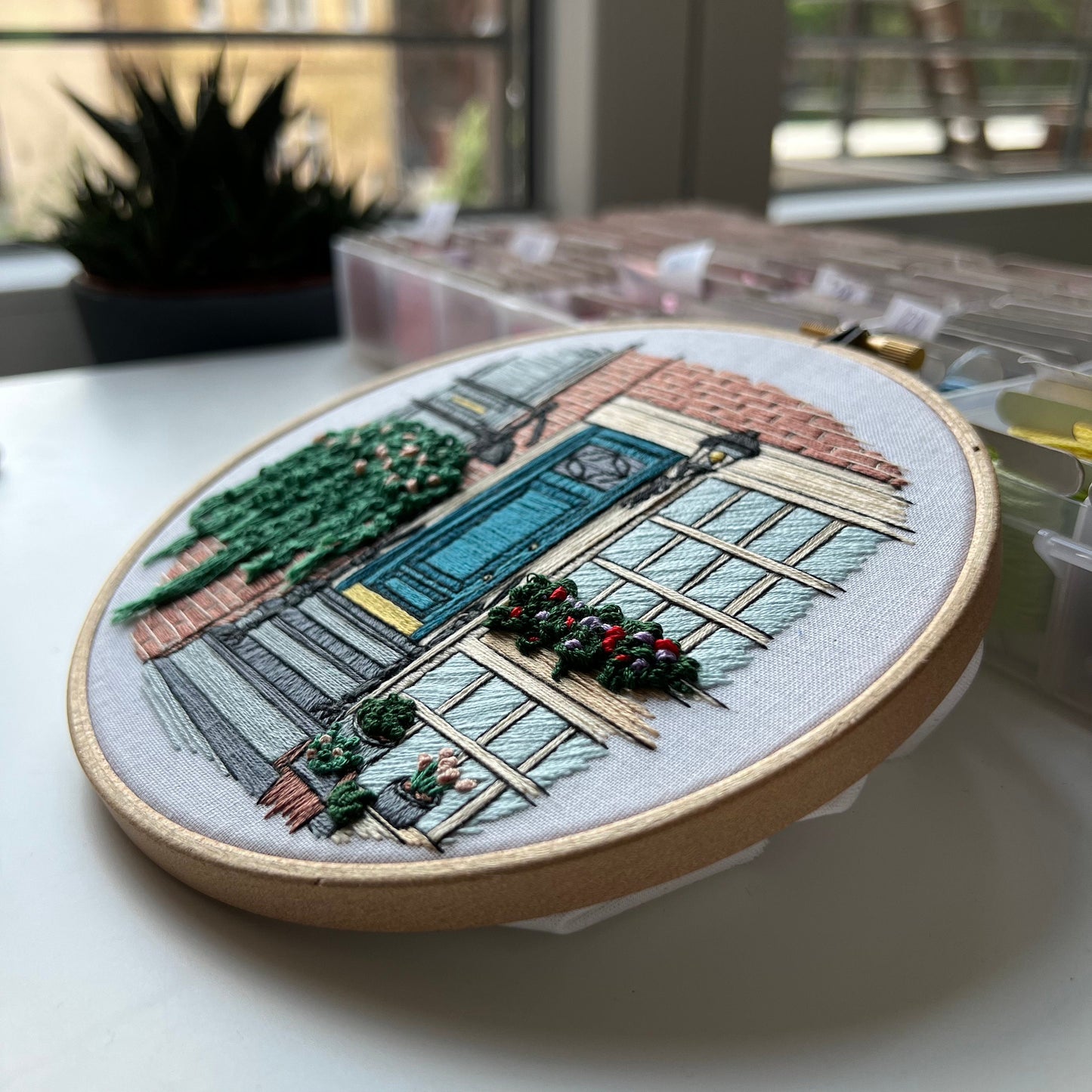 Amsterdam Door - Hand Embroidery Pattern (PDF)