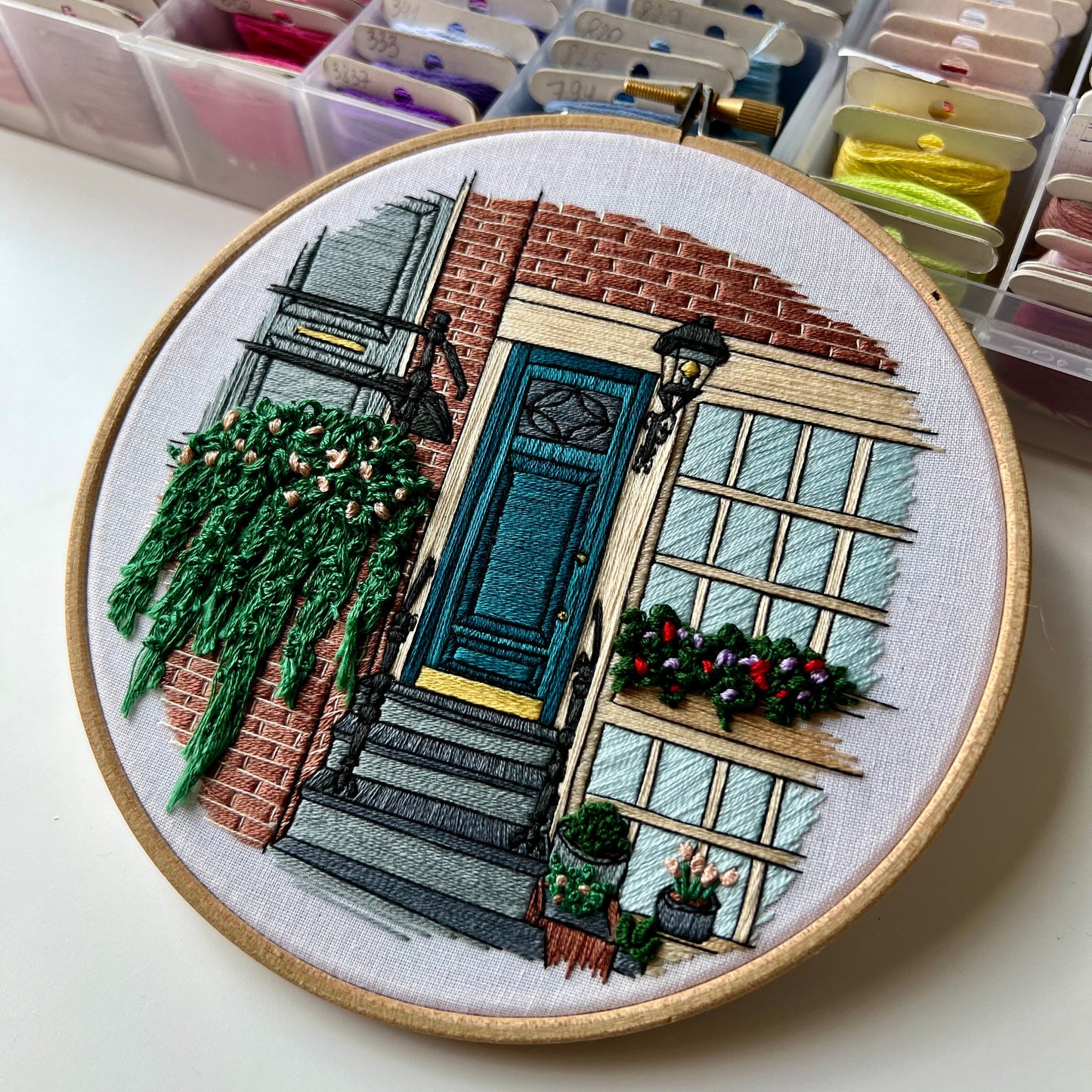 Amsterdam Door - Hand Embroidery Pattern (PDF)